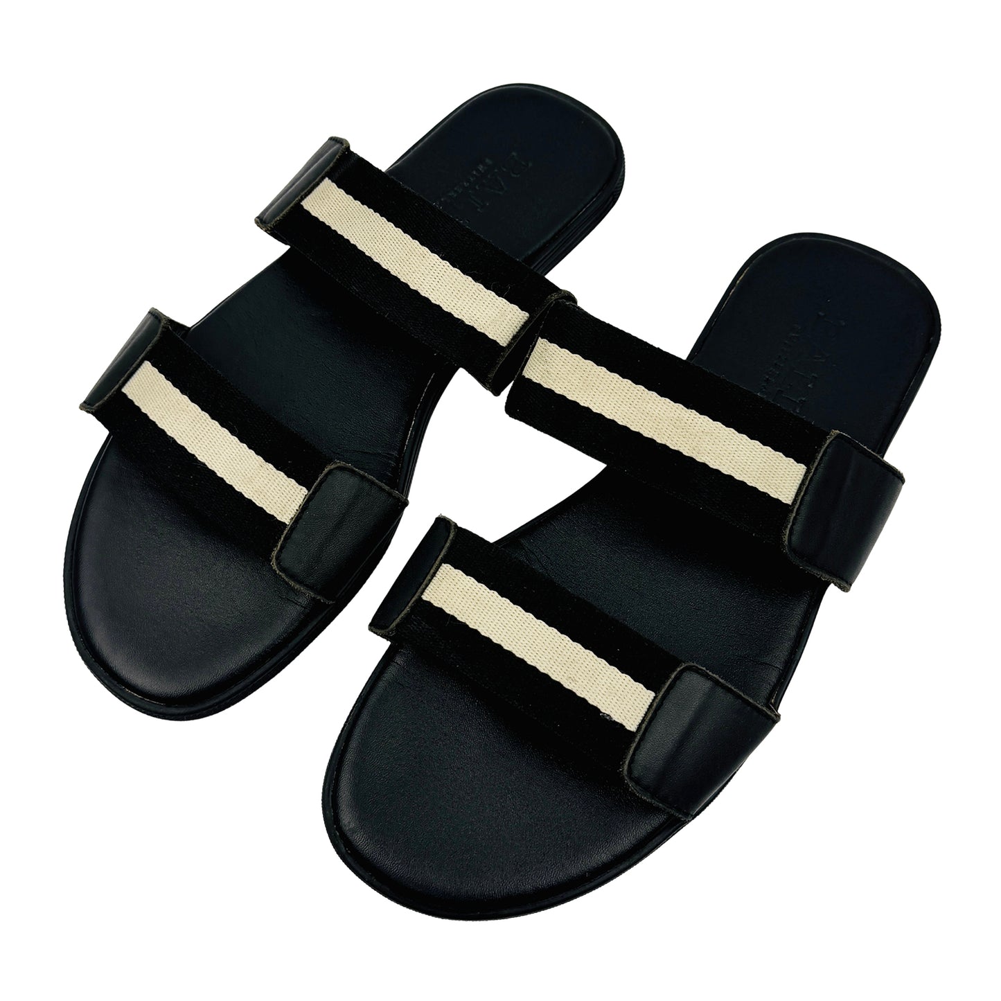 Bally Men's Black Leather Sandal Slides (Size 42.5/43)