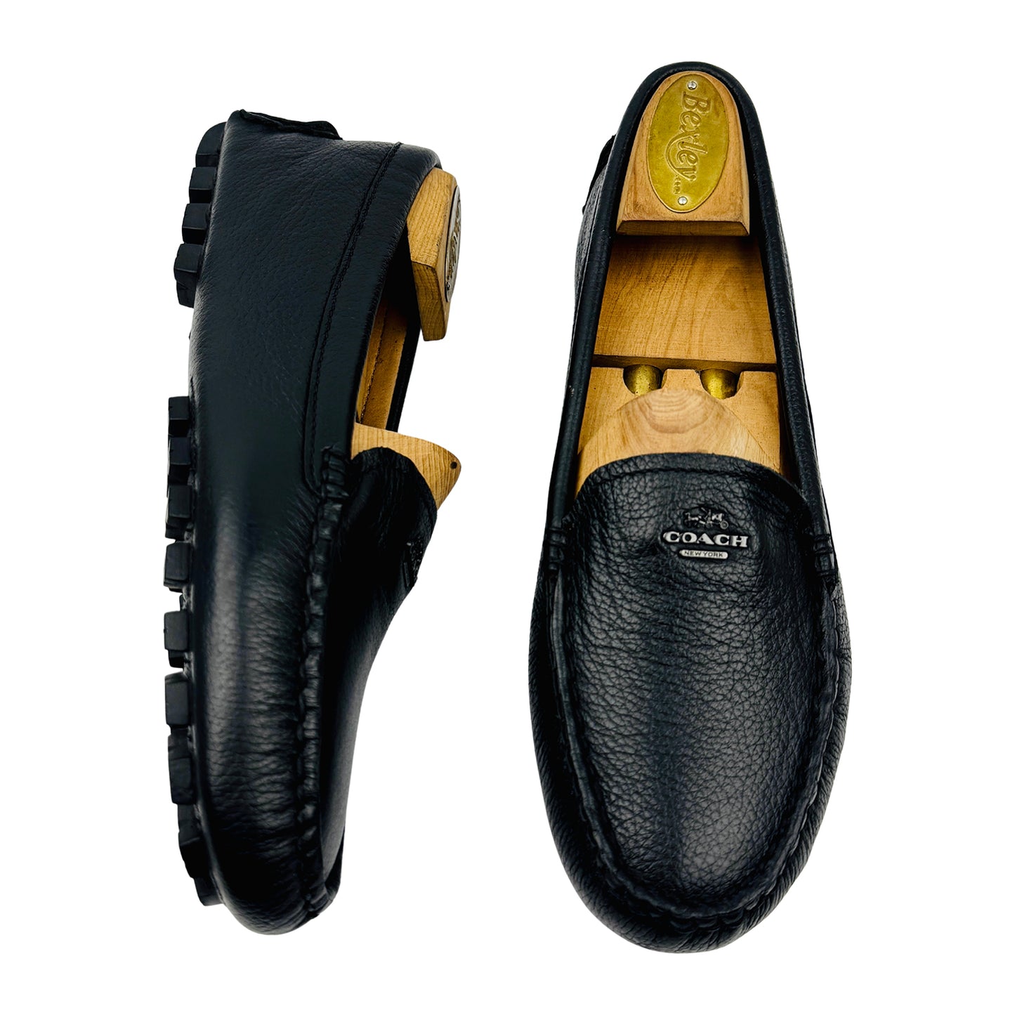 Coach Amber Black Leather Mocassins (Size 37.5/38) - A00276