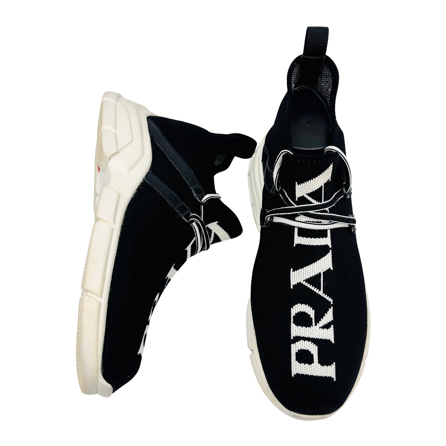 Prada Men's Textile Polarius Sock Knit Sneakers (Size 38/39)