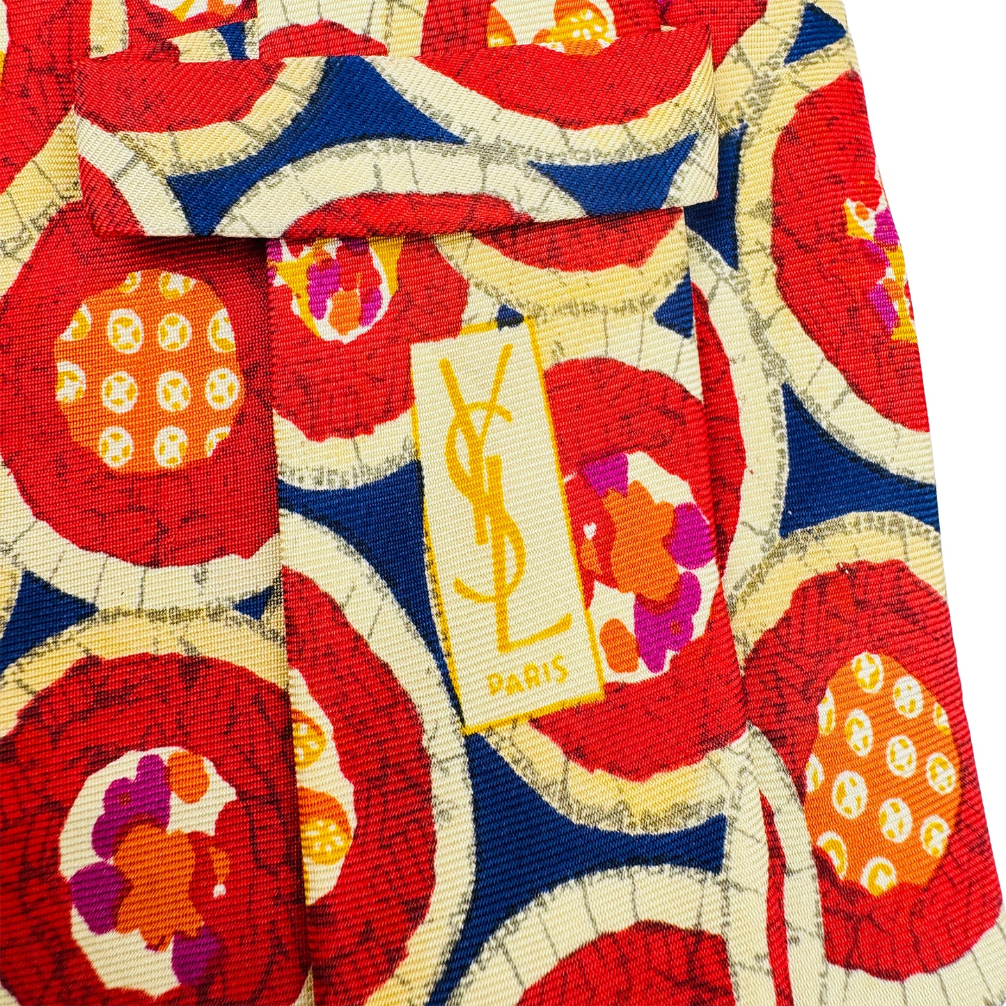 Yves Saint Laurent Red 'Circular Pattern' Tie (Size Regular)