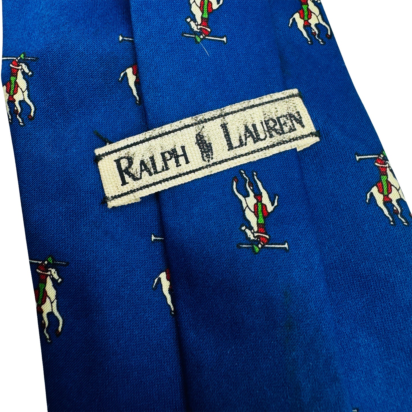 Ralph Lauran Polo Royal Blue 'Polo Player Motifs' Tie (Size Regular)