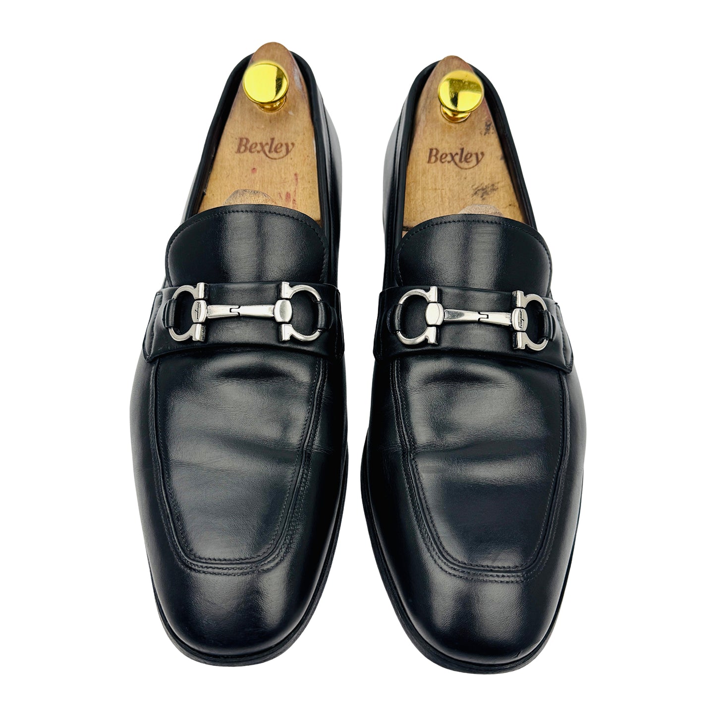 Salvatore Ferragamo Benford Gancini Bit Black Loafers (Size 43/43.5)