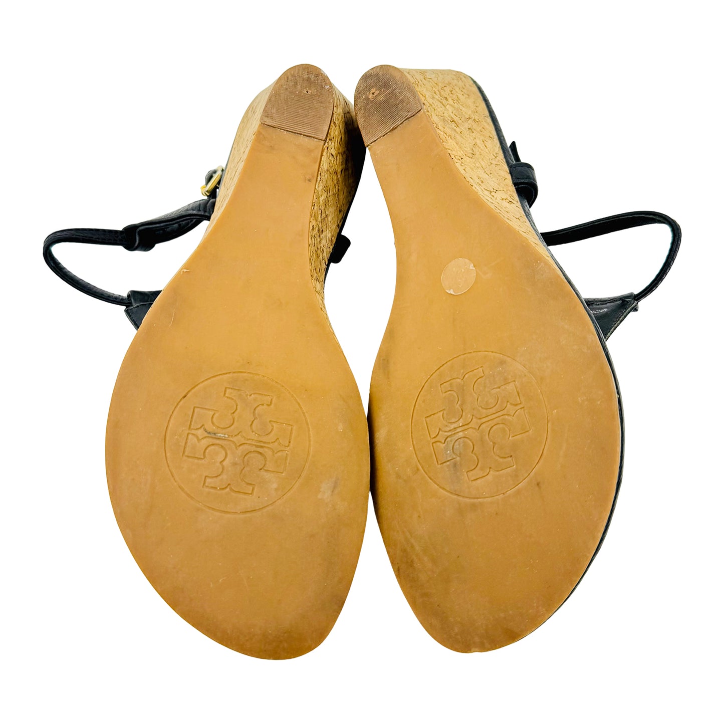 Tory Burch Black Leather Thong Sandals (Size 39)