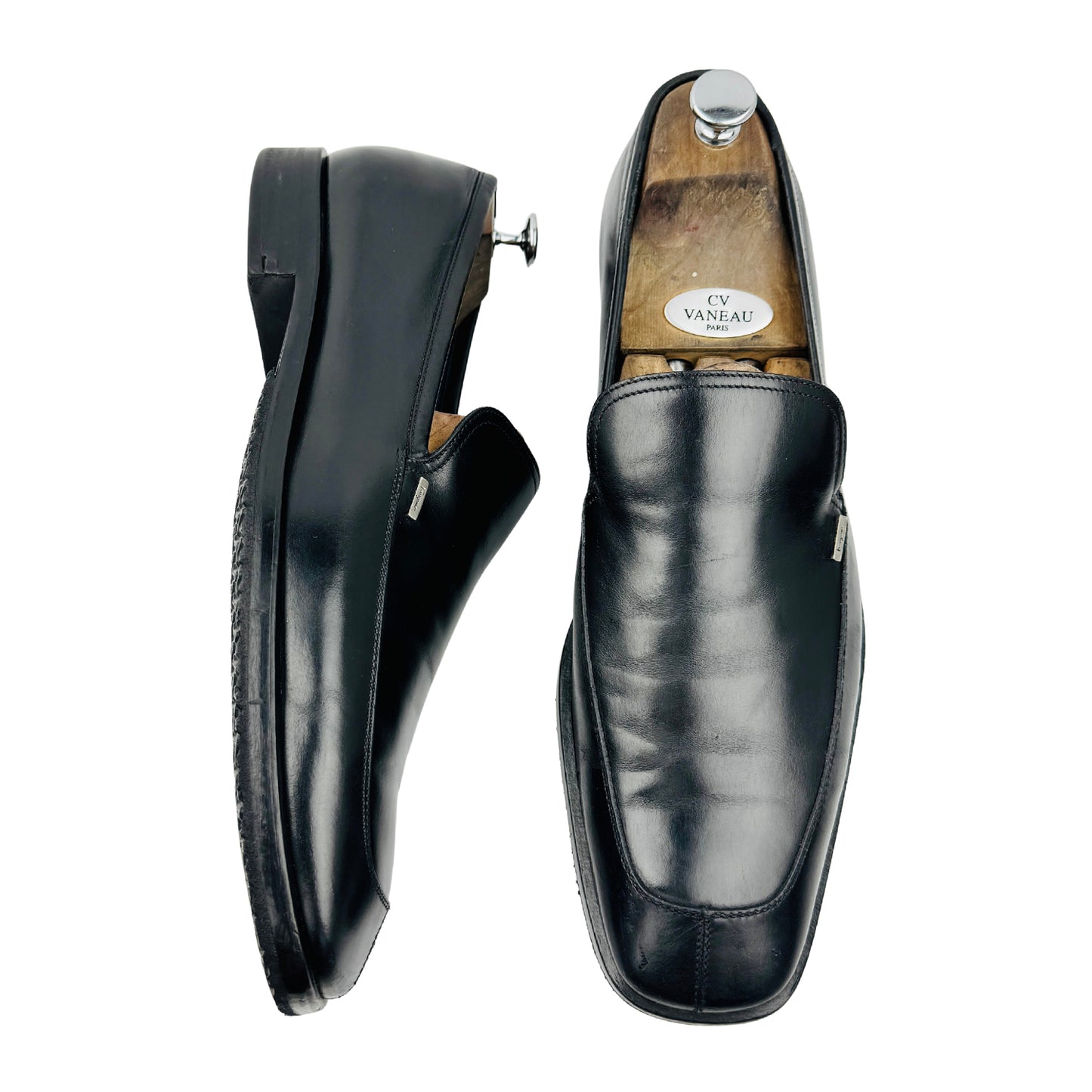 Salvatore Ferragamo Men's Black Leather Loafers (Size 44.5/45)