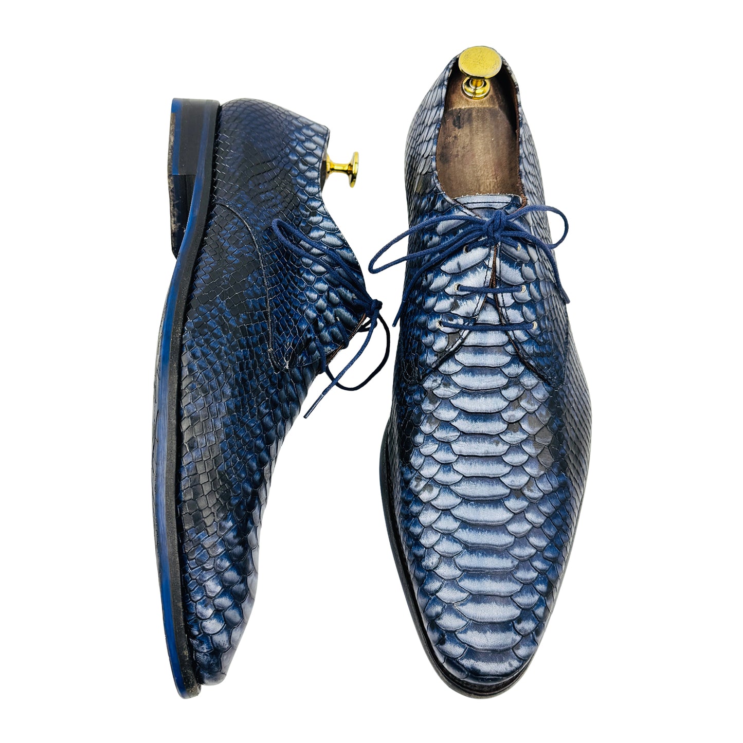 Floris van Bommel Snake Textured Derby Shoes (Size 44/44.5)