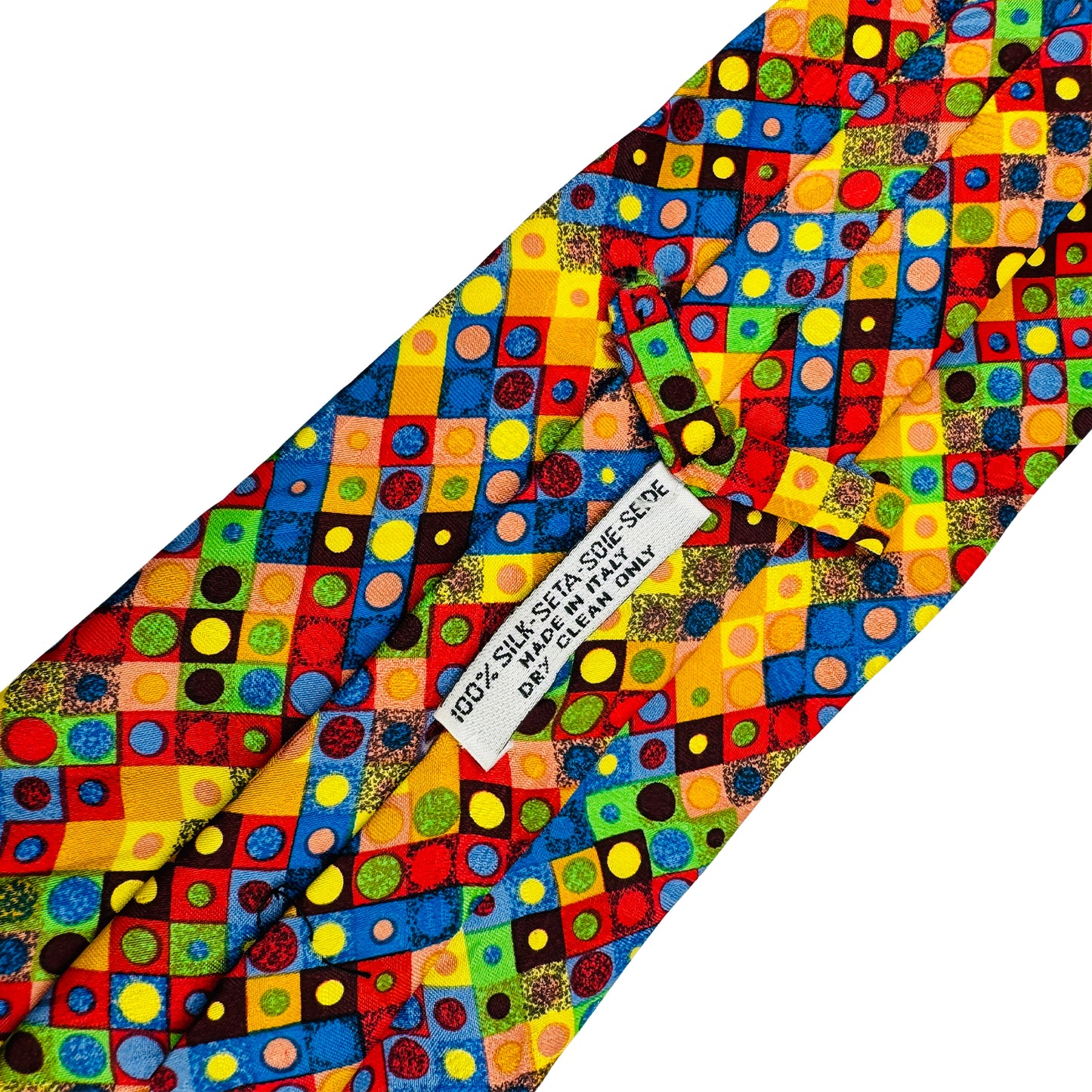 Bettini Multicolor 'Geometric Square Pattern' Tie (Size Regular)