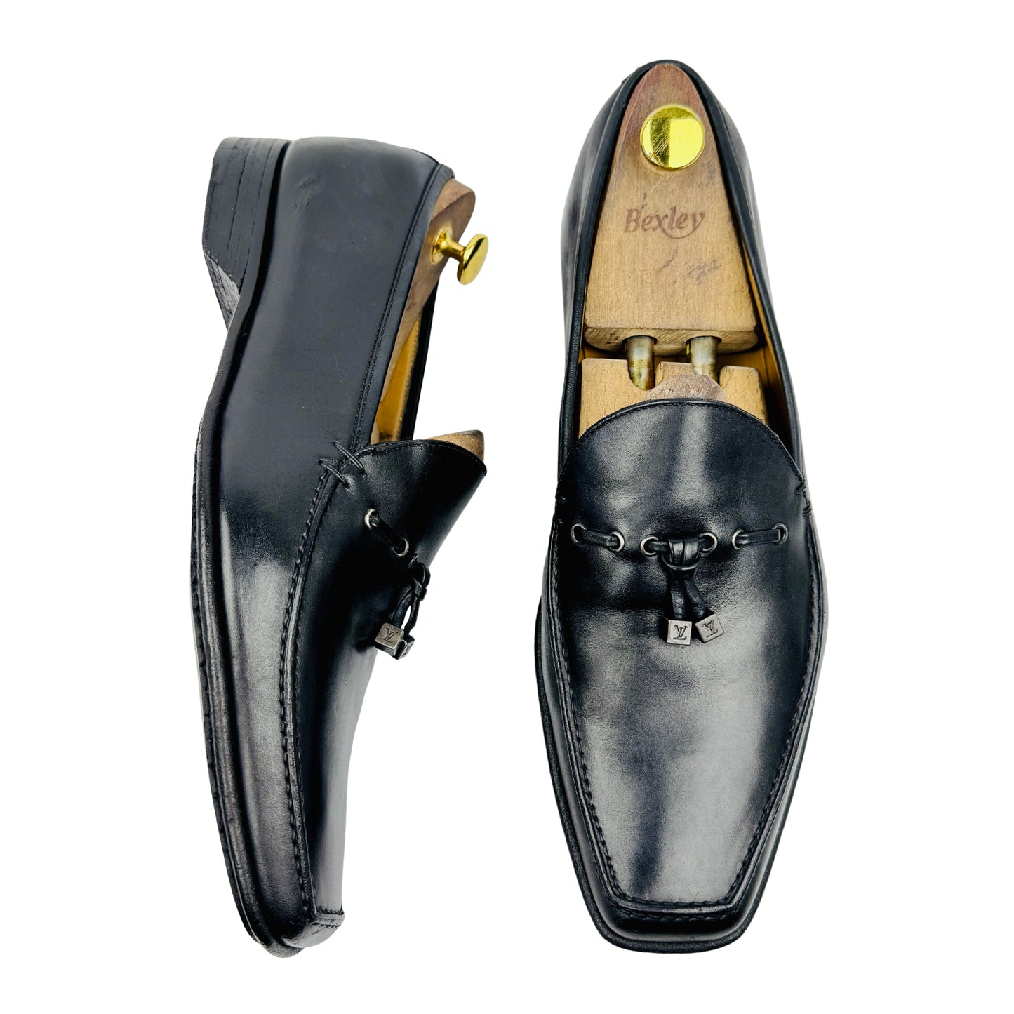 Louis Vuitton Men's Black Tassel Loafers (Size 44)