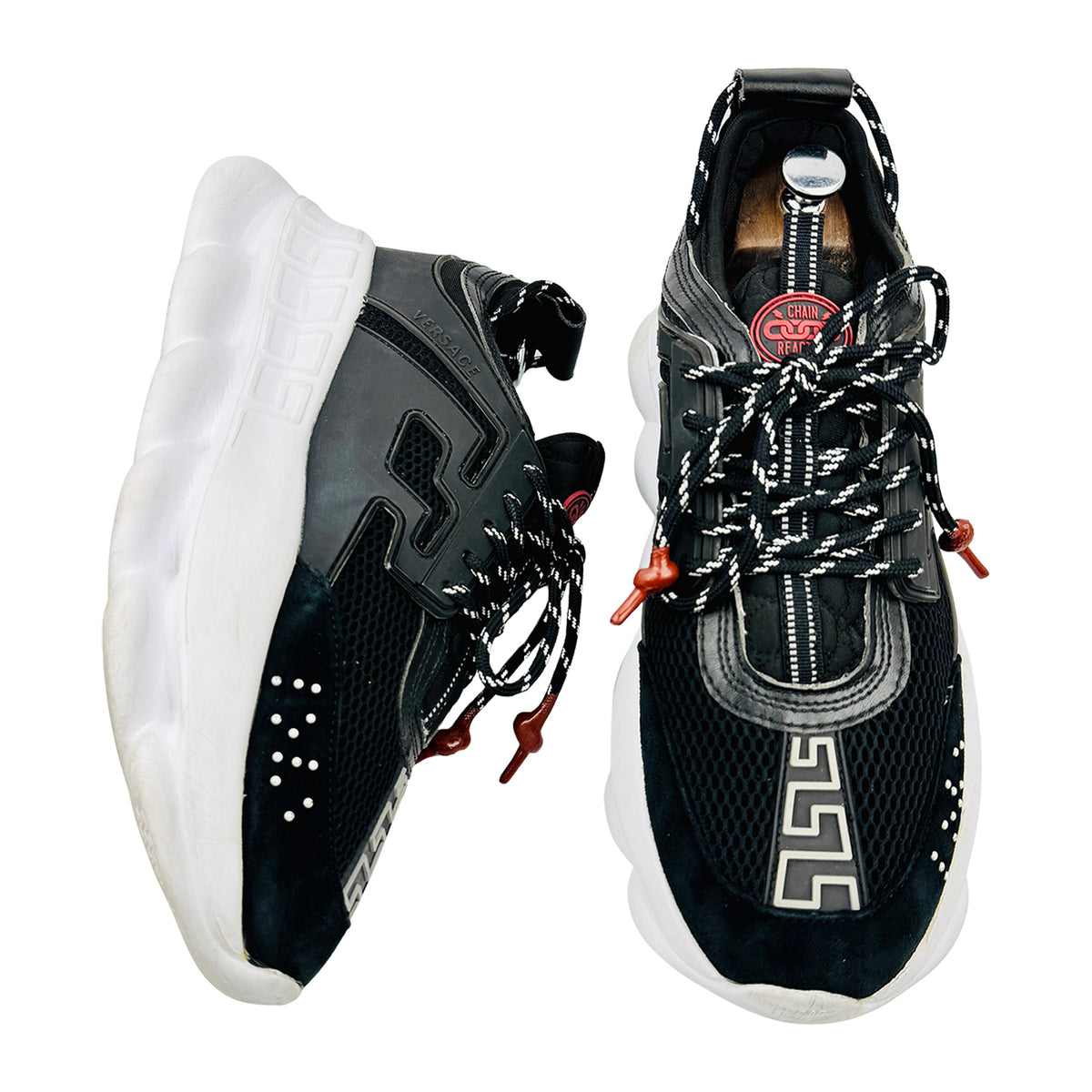 Versace Chain Reaction 'Black Mesh' Shoes (Size 45) - DSU7071E-D9TVG-D41H1