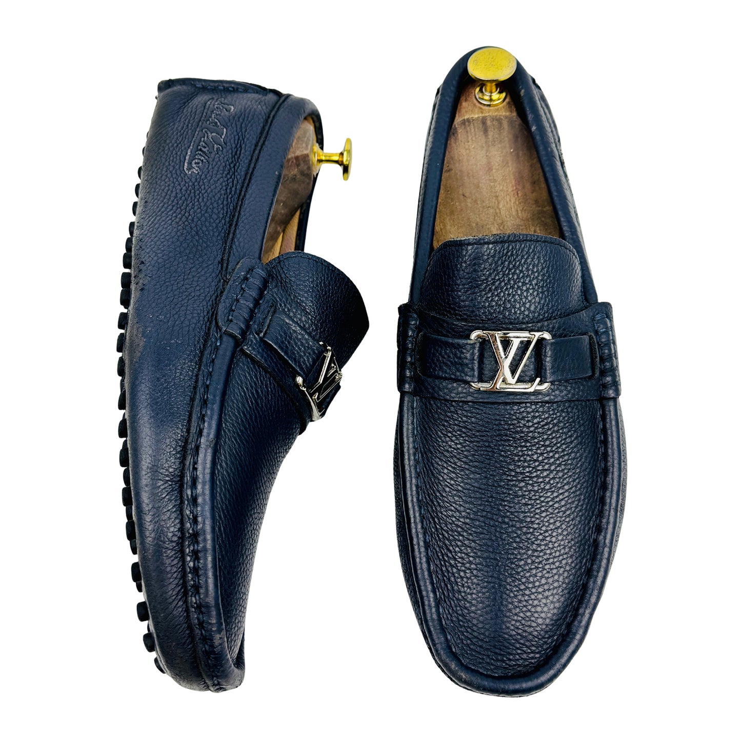 Louis Vuitton Hockenheim Navy Blue Loafers (Size 42)