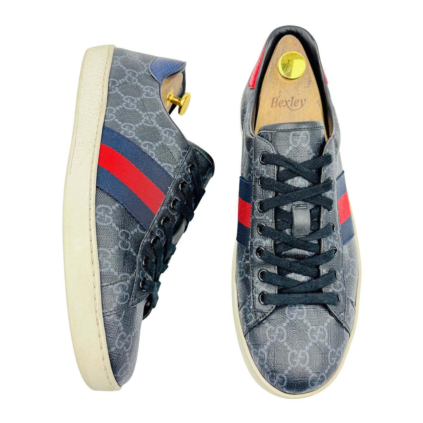 Gucci Men's ACE 'Grey' Sneakers (Size 43/43.5) - 429445