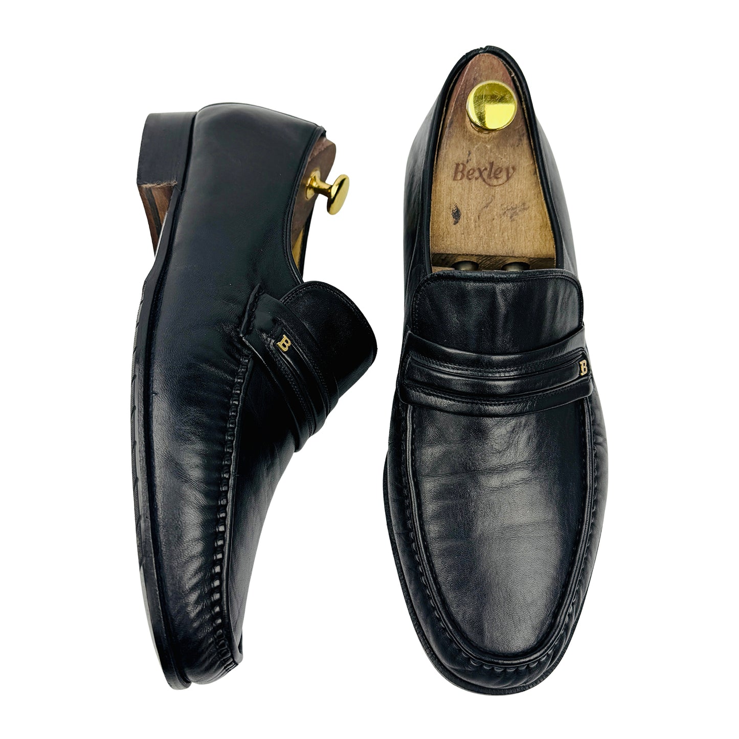 Bally Men's Black Leather Loafers (Size 42.5)