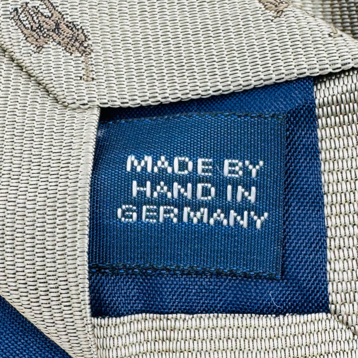 Ralph Lauren Polo Light Beige 'Embroidered Polo Pattern' Tie (Size Regular)