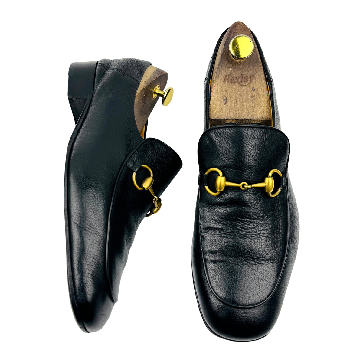 Gucci 1953 Black Leather Horsebit Loafers (Size 43)