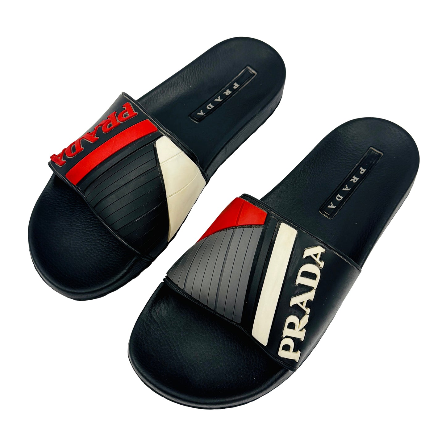 Prada Black Rubber Slides (Size 42/42.5) - 4X3204