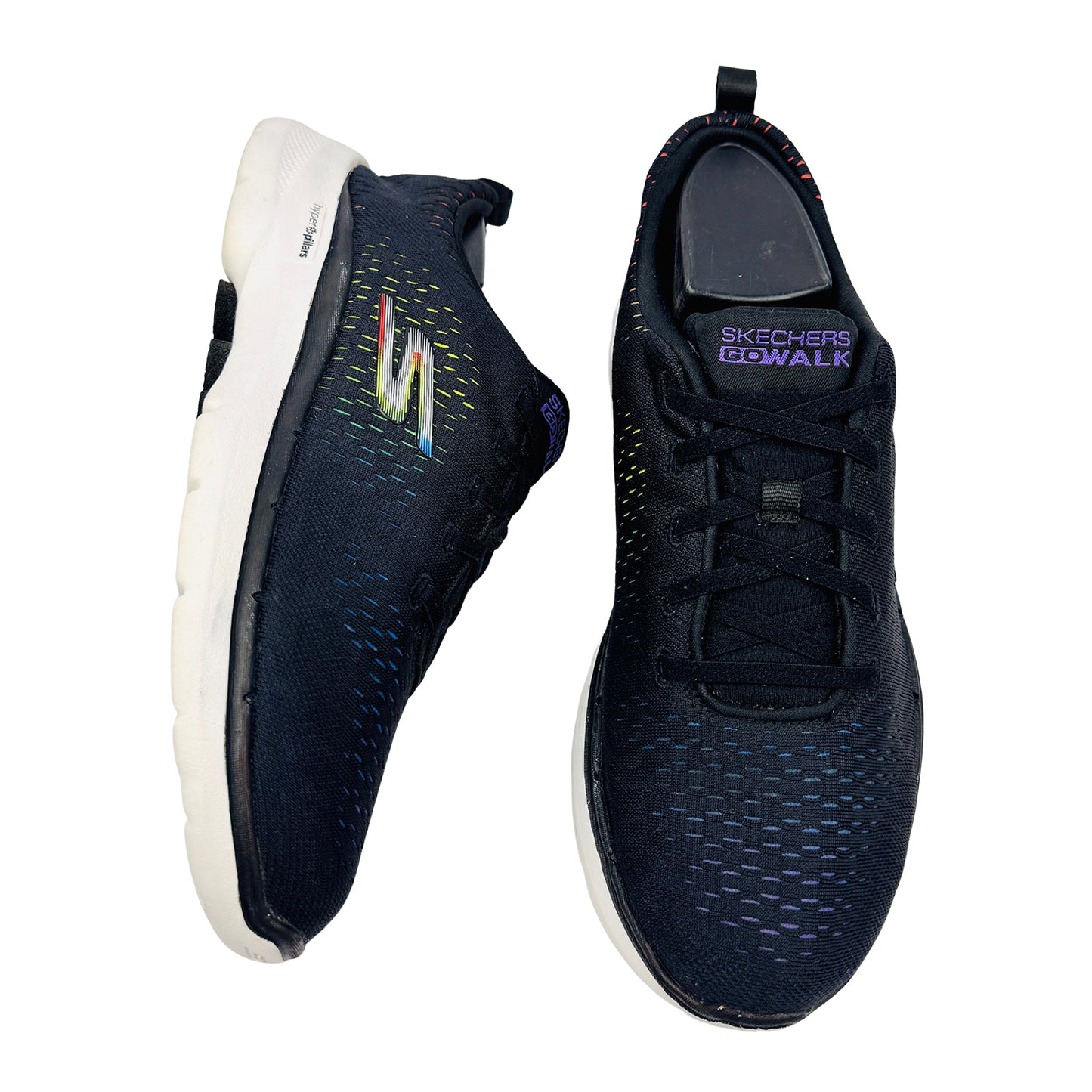 Skechers GOwalk 6 - Vibrant Energy Shoes (Size 38.5/39) - 124520 BKMT