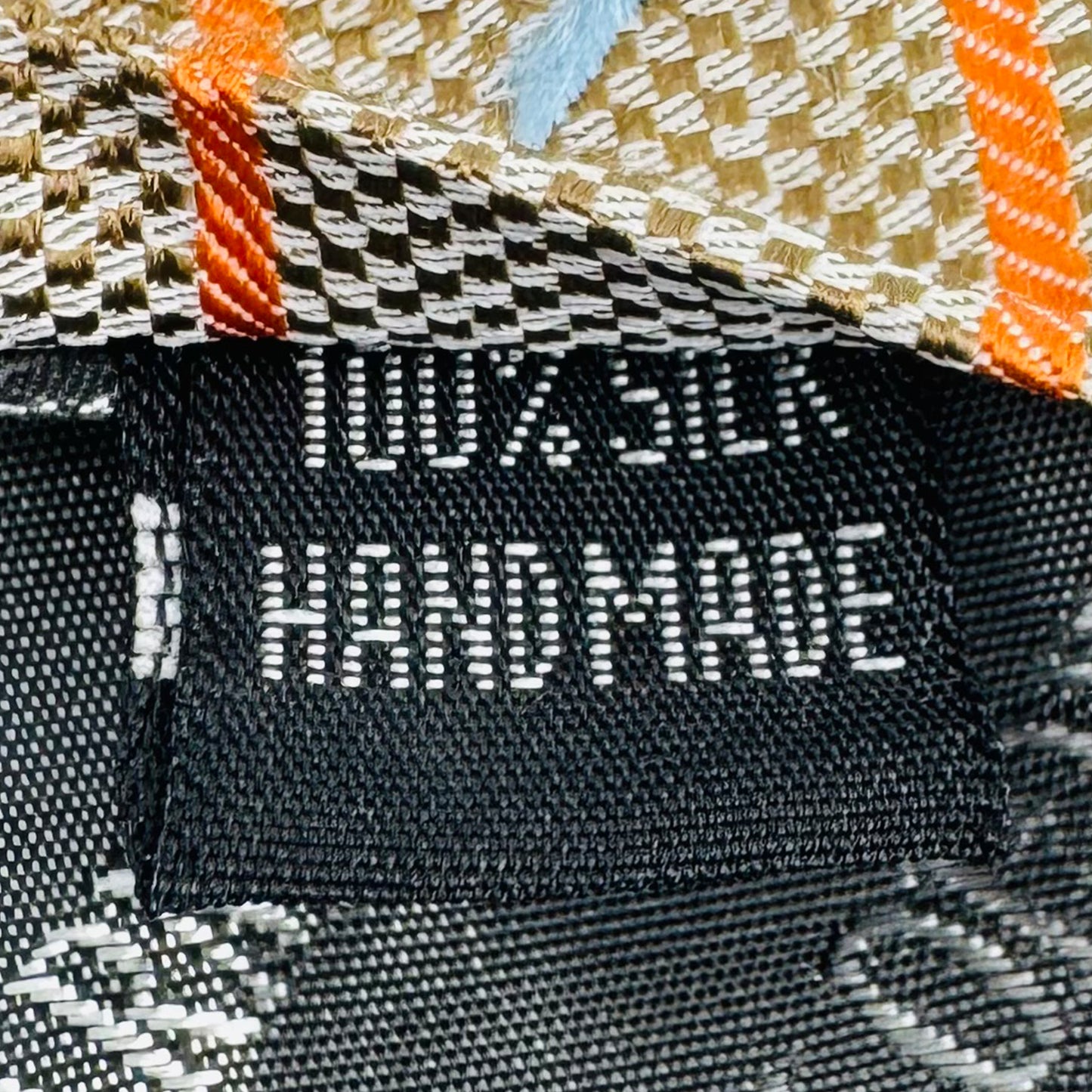 Giorgio Armani Tan Micro-Check 'Diagonal Stripes' Tie (Size Regular)