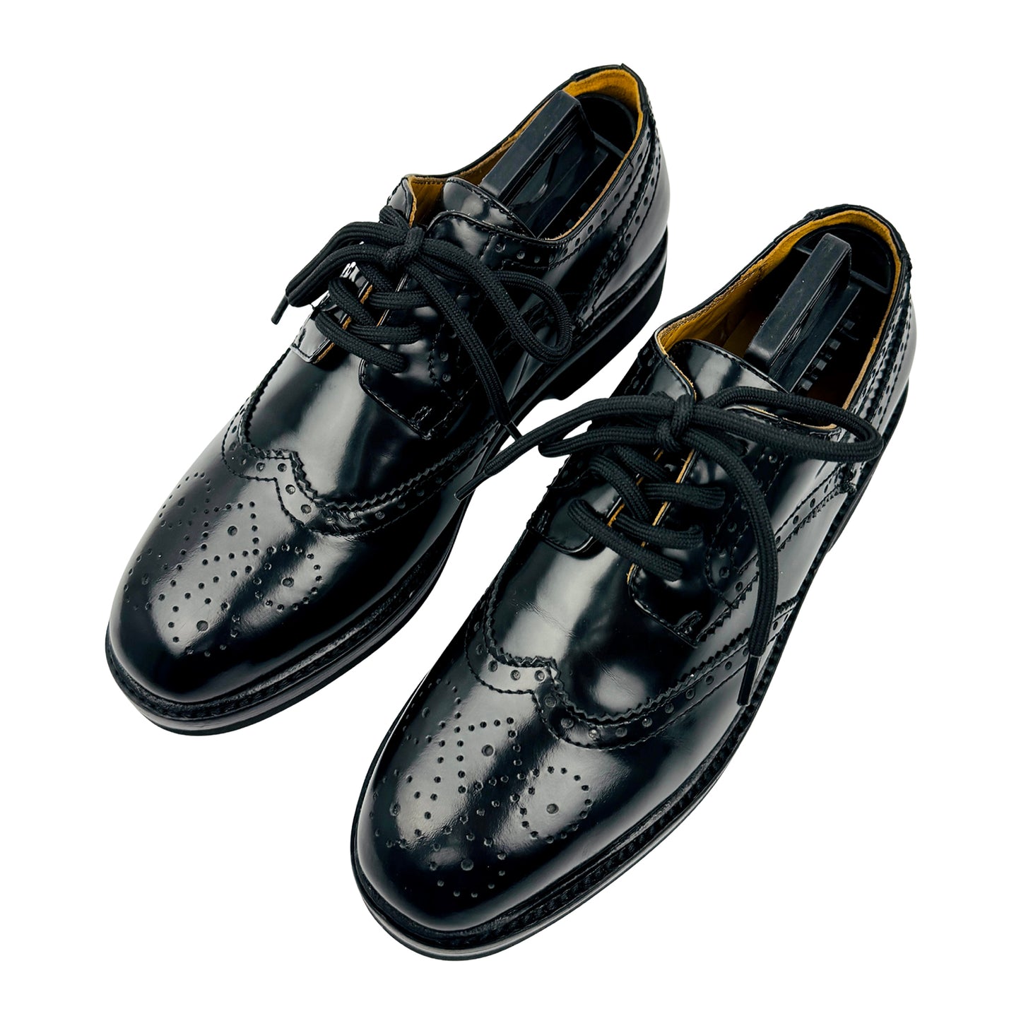Christian Dior Black Leather Brogue Shoes (Size 36)