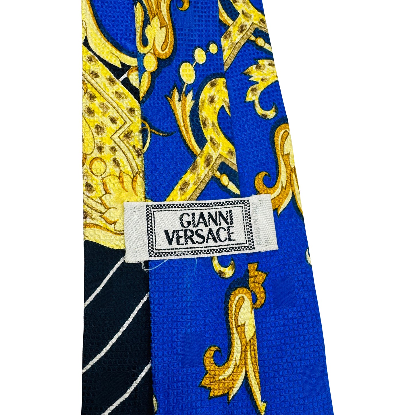 Versace Royal Blue 'Pinstripes' Tie (Size Regular)