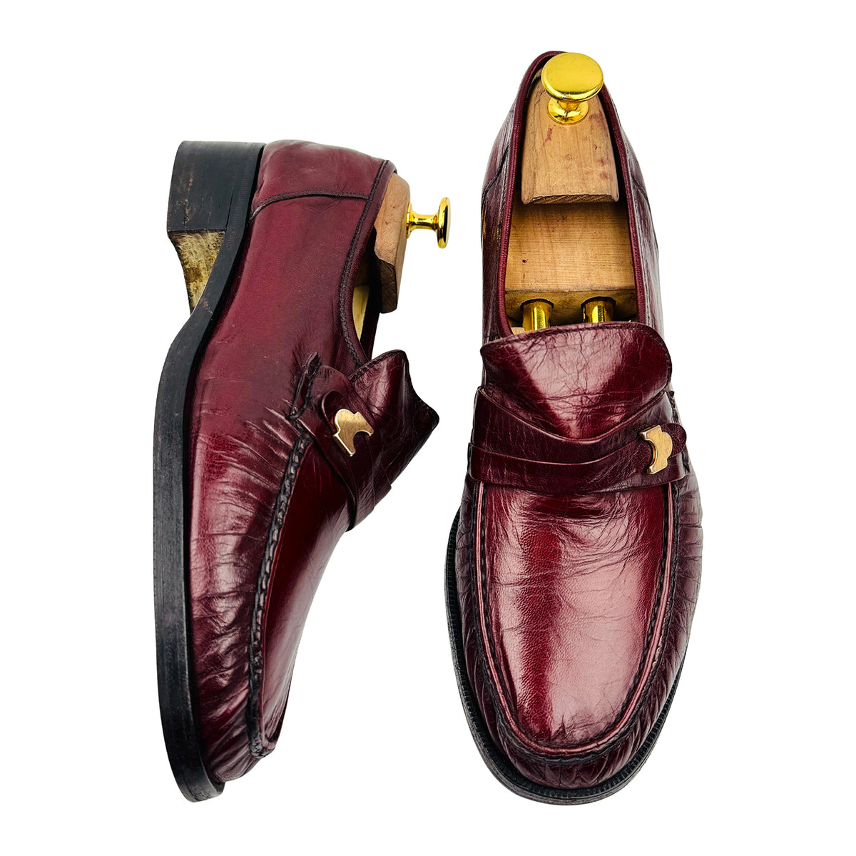 Bally Vintage Burgundy Leather Loafers (Size 41/41.5)