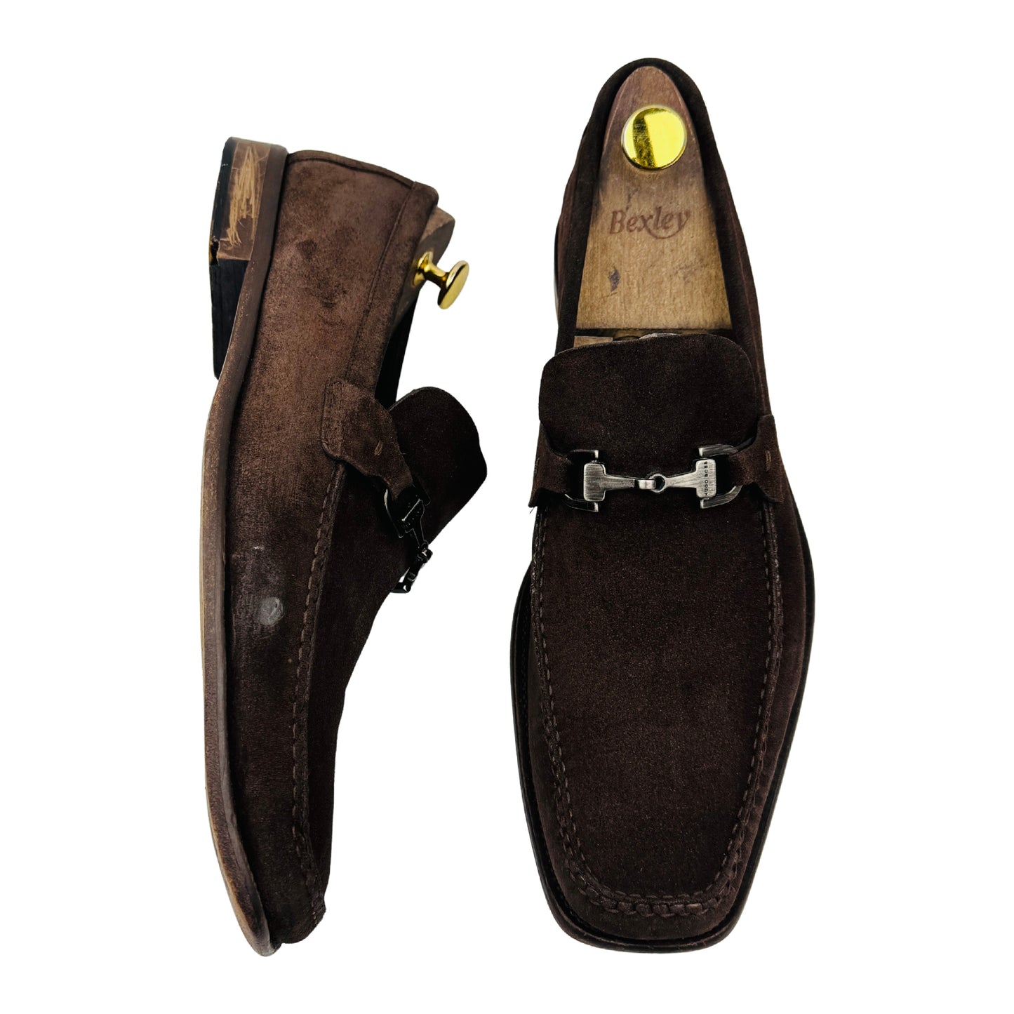 Hugo Boss Men's Brown Suede Horsebit Loafers (Size 43.5)