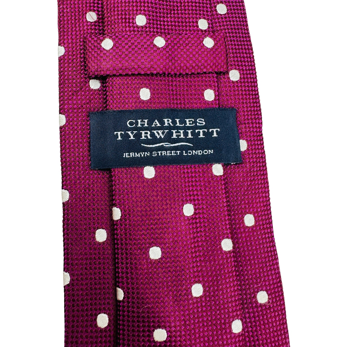 Charles Tyrwhitt Magenta 'Polka Dots' Tie (Size Regular)
