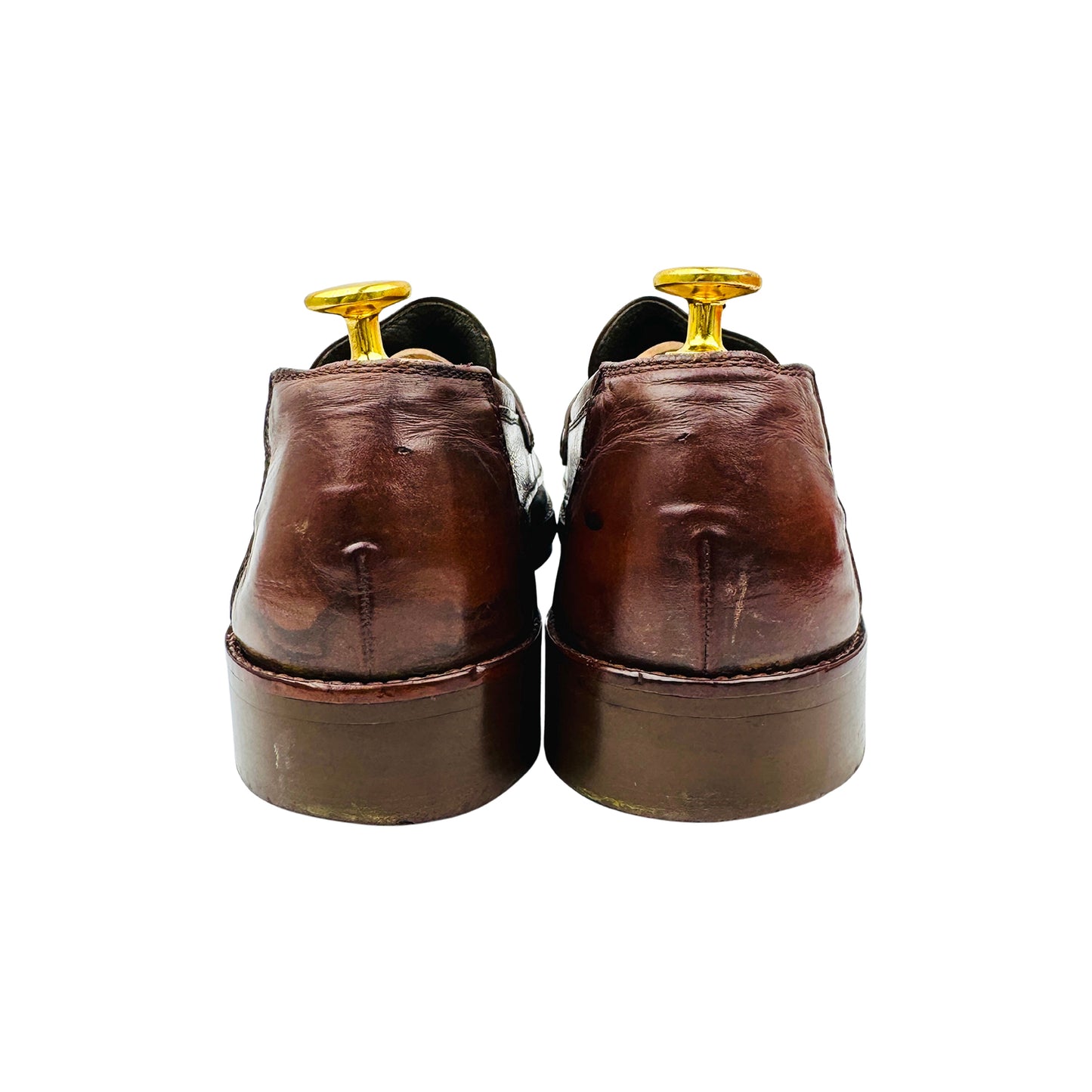 Yves Saint Laurent Dark Brown Leather Tassel Loafers (Size 40)