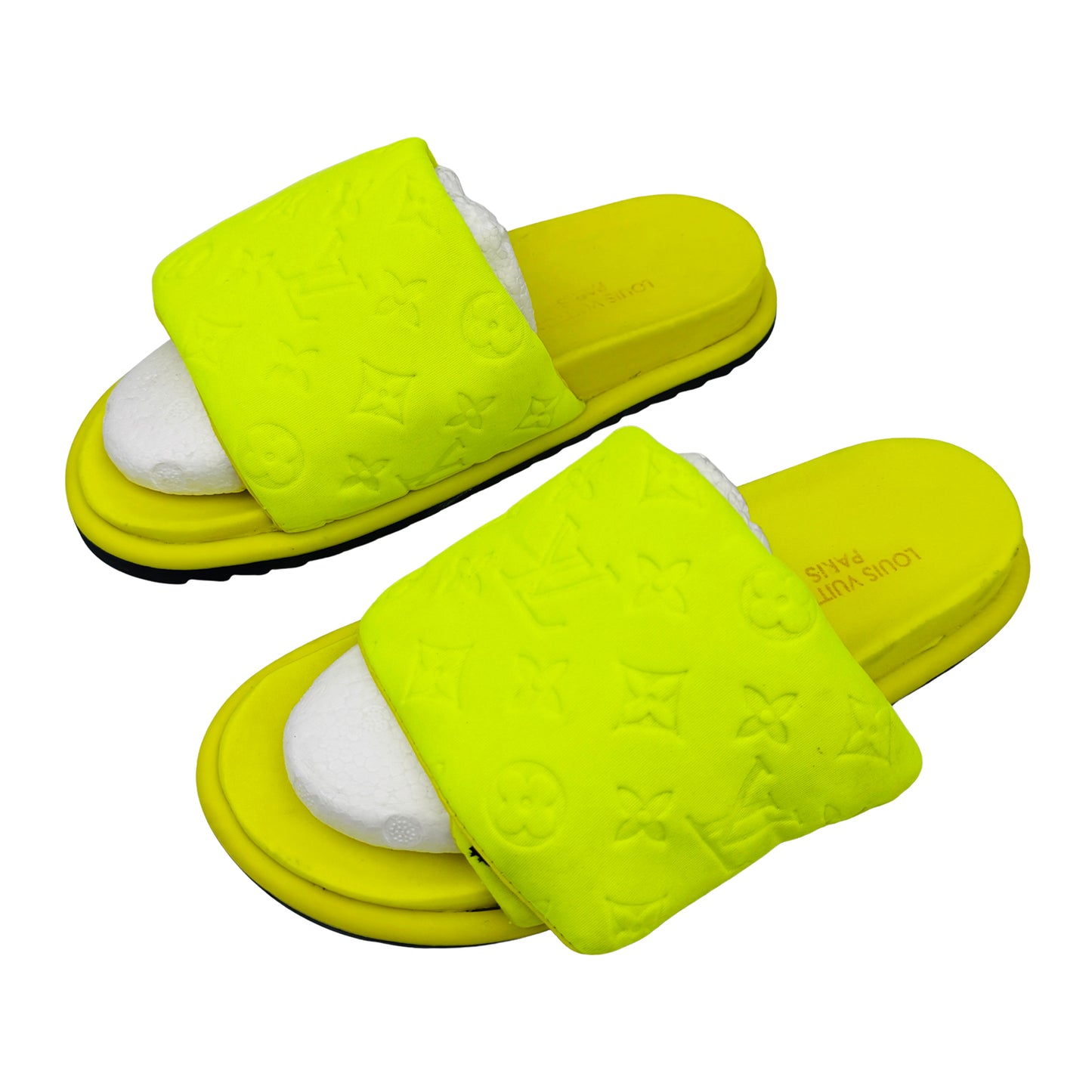 Louis Vuitton Neon Pool Pillow Comfort Slides (Size 40)