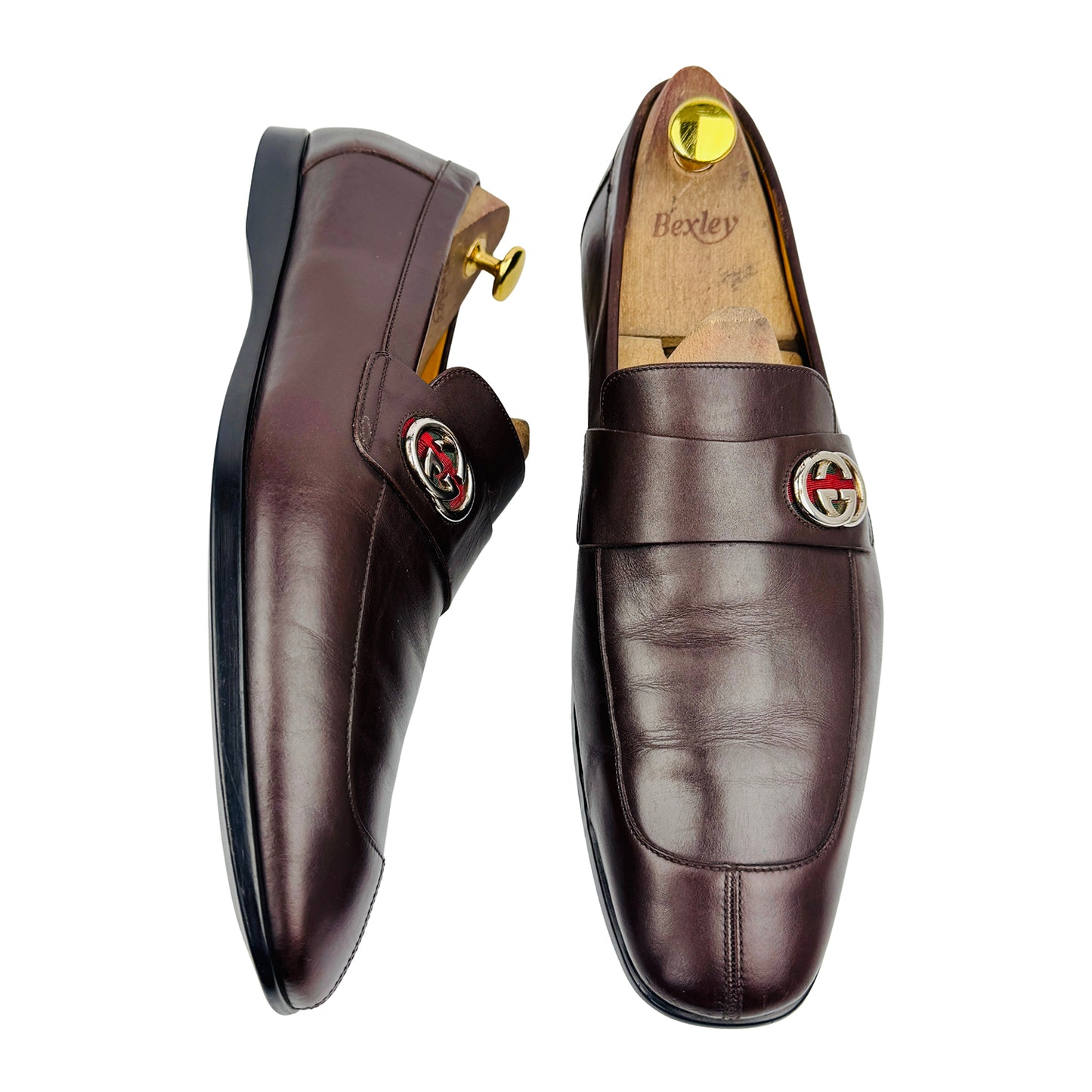 Gucci Men's Dark Brown GG Loafers (Size 44/44.5) - 181827