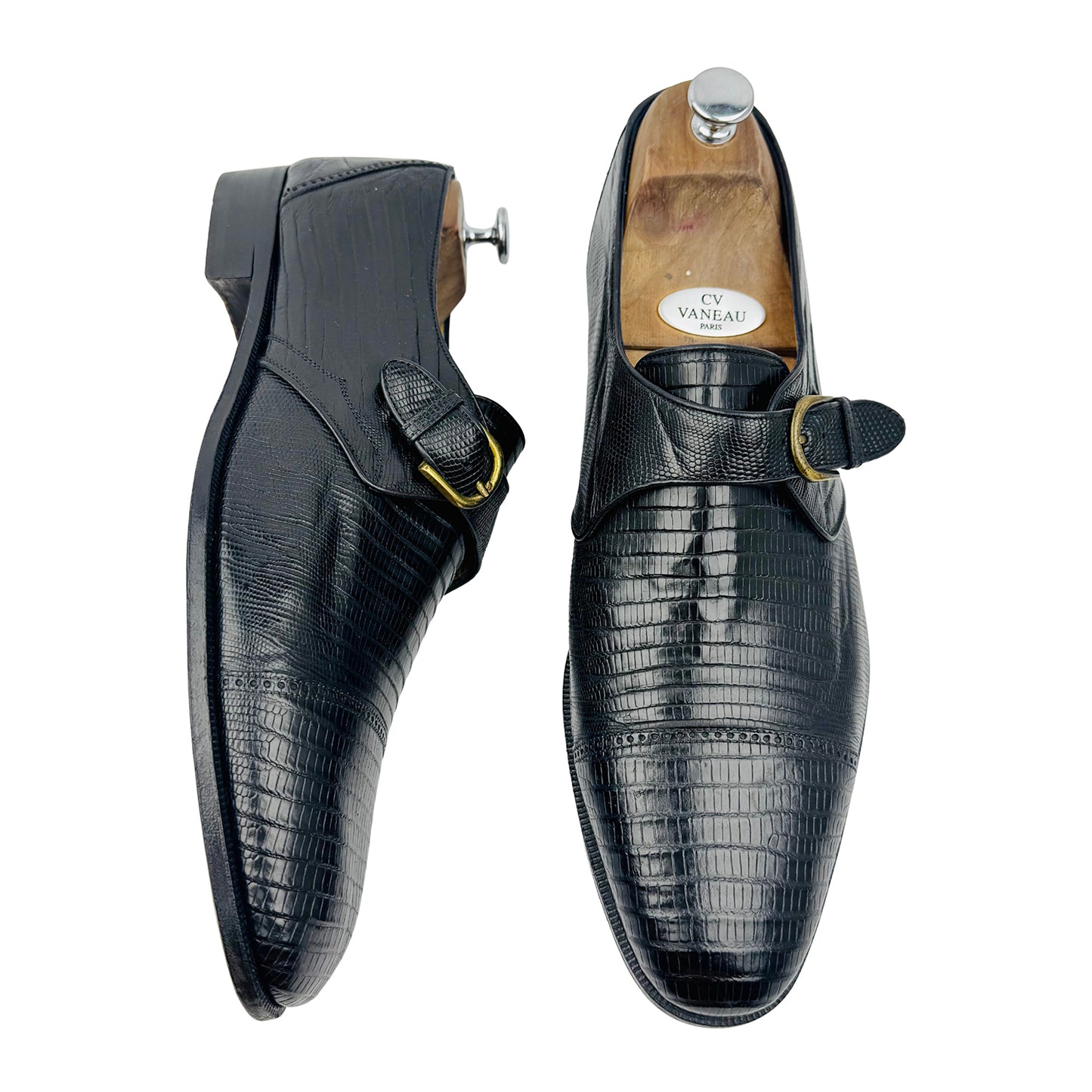 Bally Men's Lizard-Embossed Italian Loafers (Size 45.5/46)