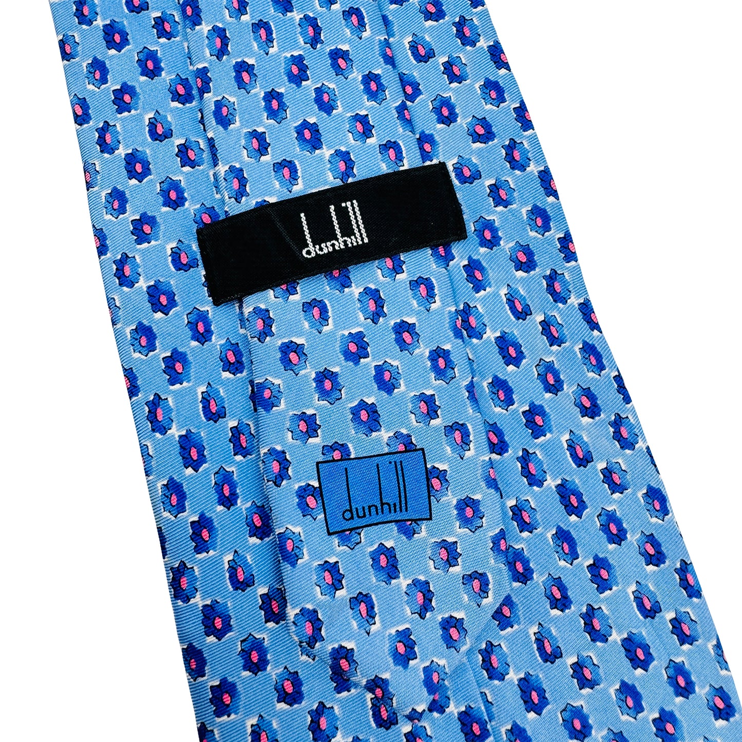 Dunhill Light Blue 'Floral Pattern' Tie (Size Regular)
