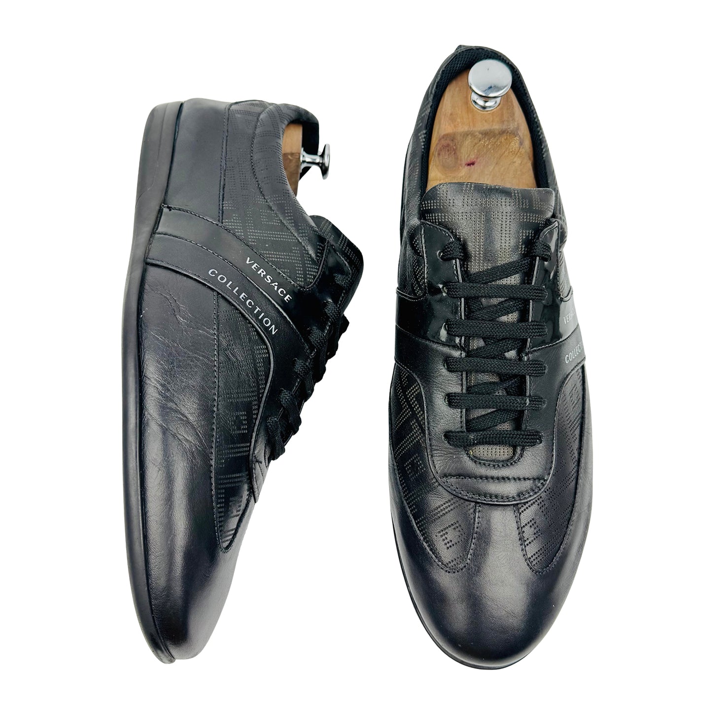 Versace Collection Men's Black Sneakers (Size 45/45.5) - V900 677