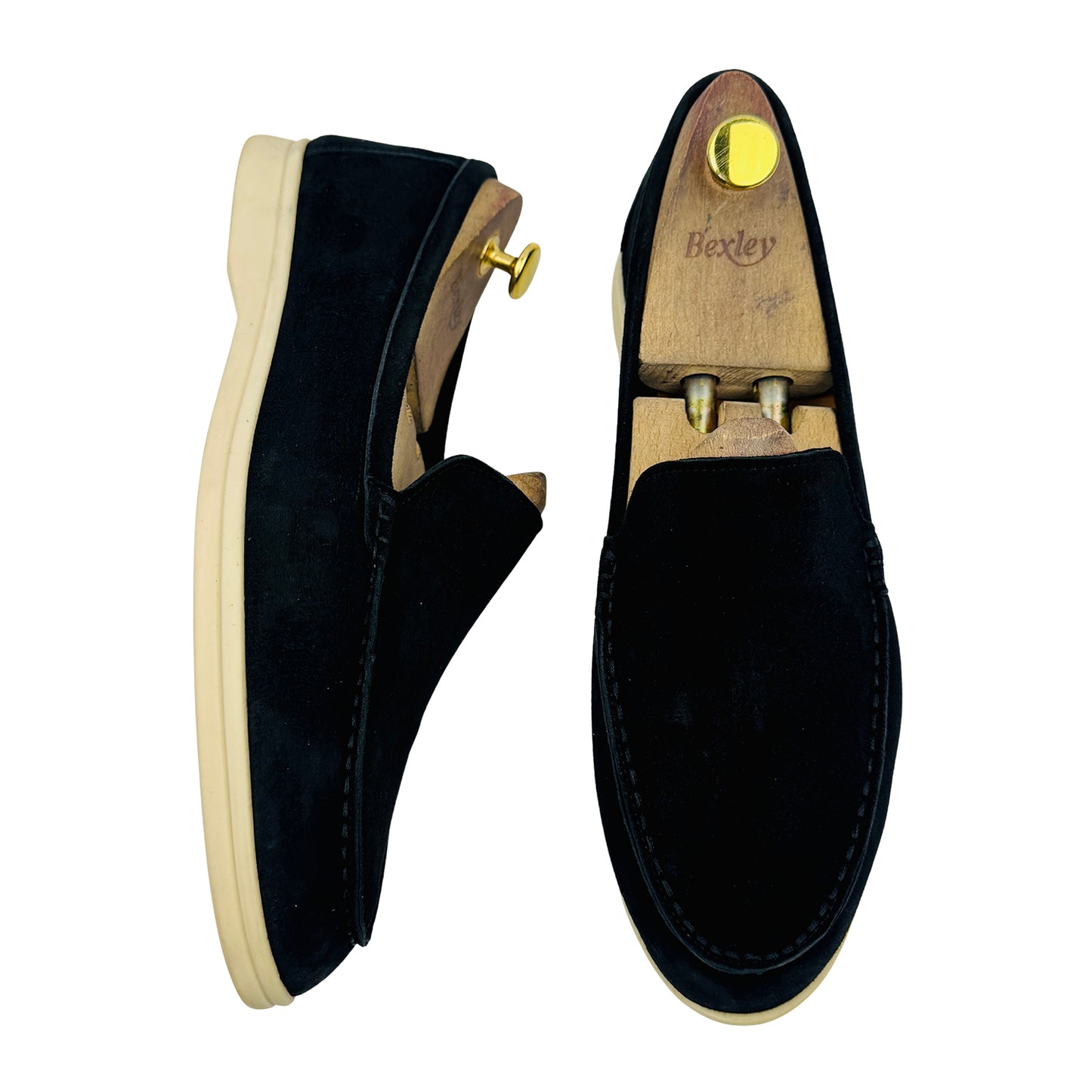 Loro Piana Summer Walk Black Loafers (Size 44) - M38067