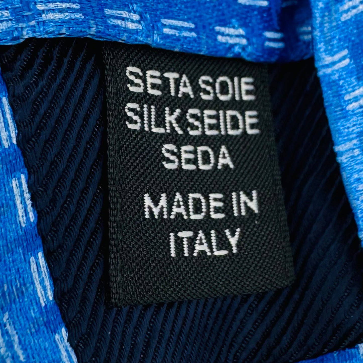 Ermenegildo Zegna Royal Blue 'Geometric Pattern' Tie (Size Regular)