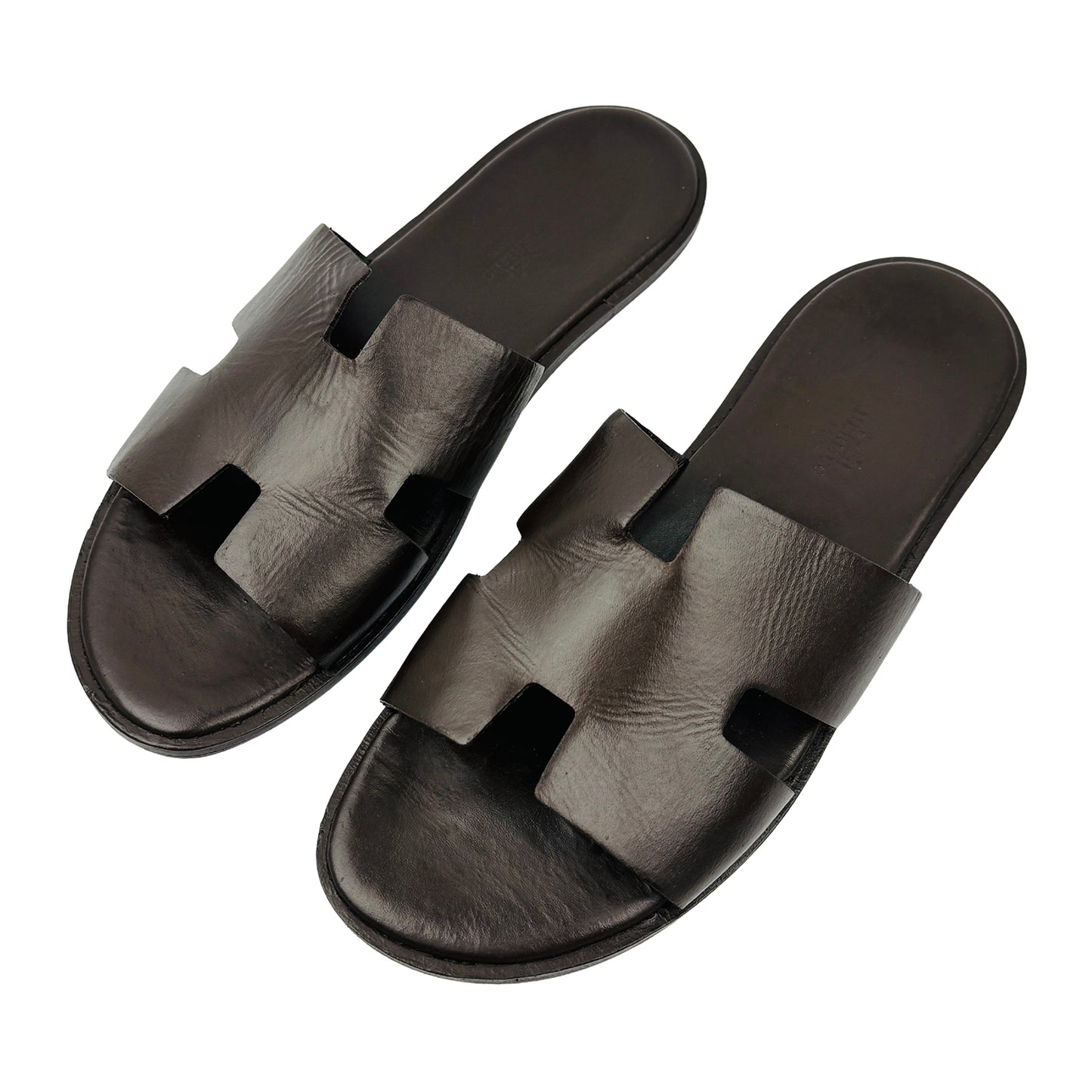 Hermès Izmir 'Dark Chocolate Brown' Slides (Size 43/44)