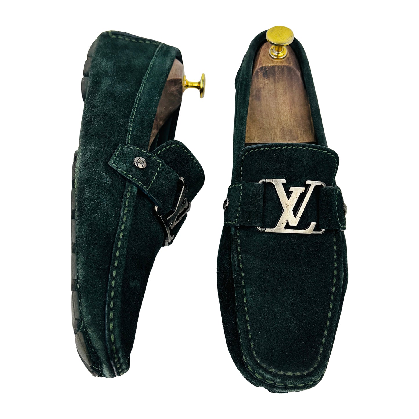 Louis Vuitton Monte Carlo Dark Green Loafers (Size 42/42.5)