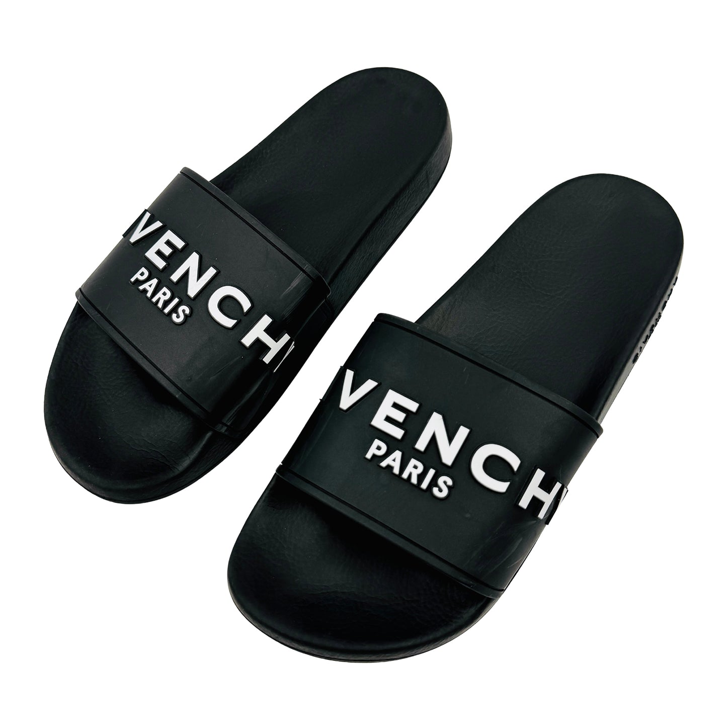 Givenchy Men's Black Monogram Slides (Size 42)