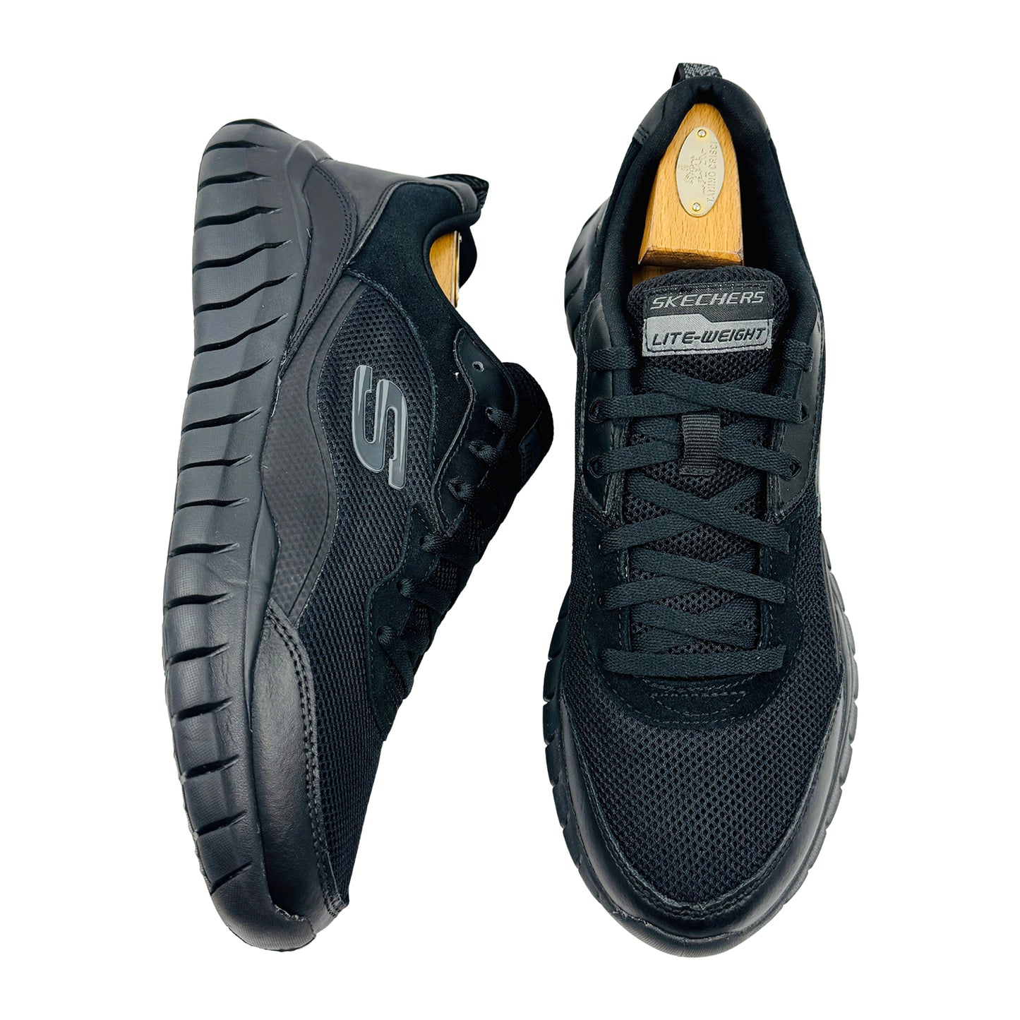 Skechers Overhaul - Betley Black Shoes (Size 43) - 232046 BBK