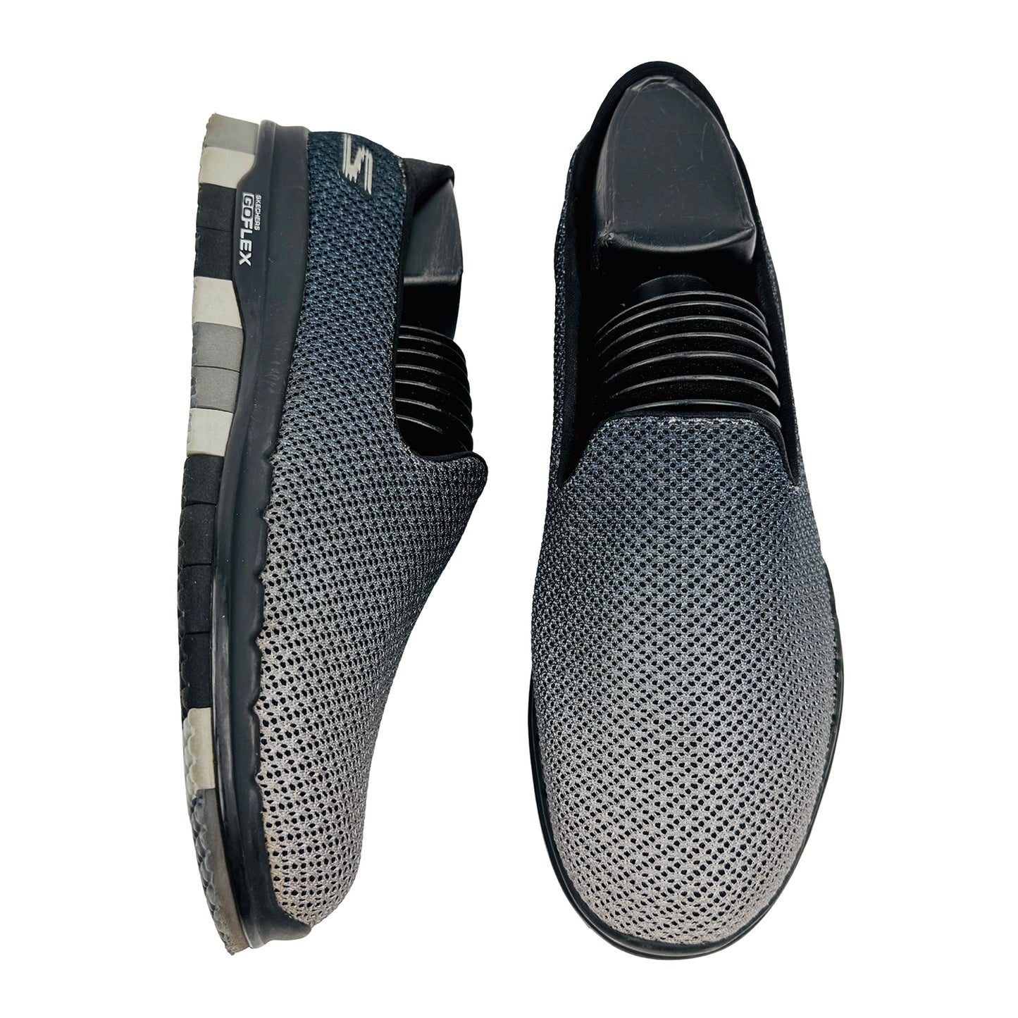 Skechers GO FLEX Walk 'Black Grey' Shoes (Size 38.5) - 14014 BKGY