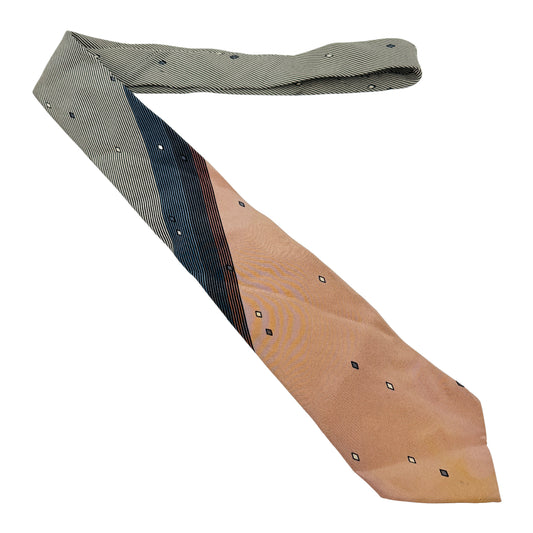 Christian Dior Light Salmon 'Diamond Motifs' Tie (Size Regular)