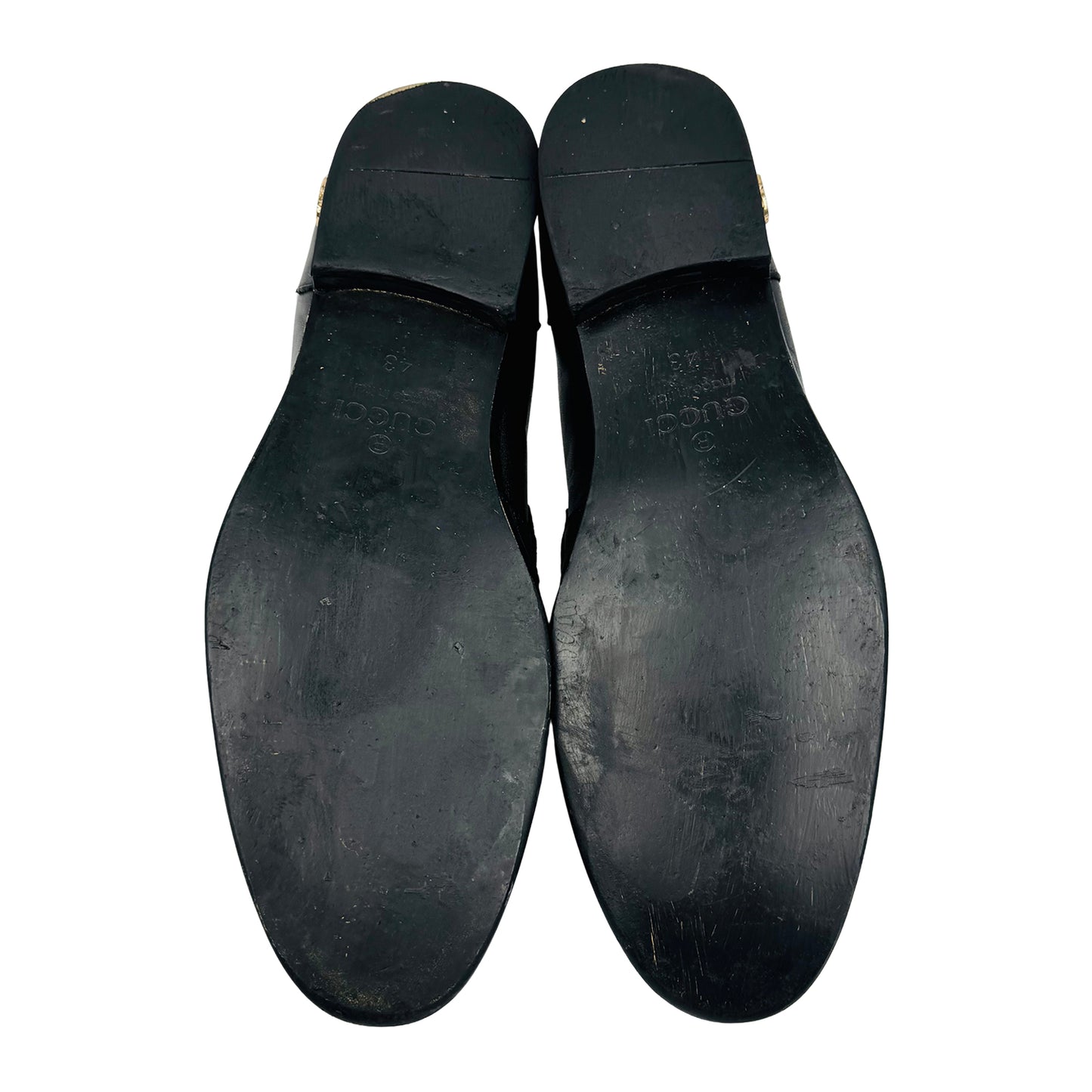 Gucci Men's Horsebit Black Leather Loafers (Size 43)