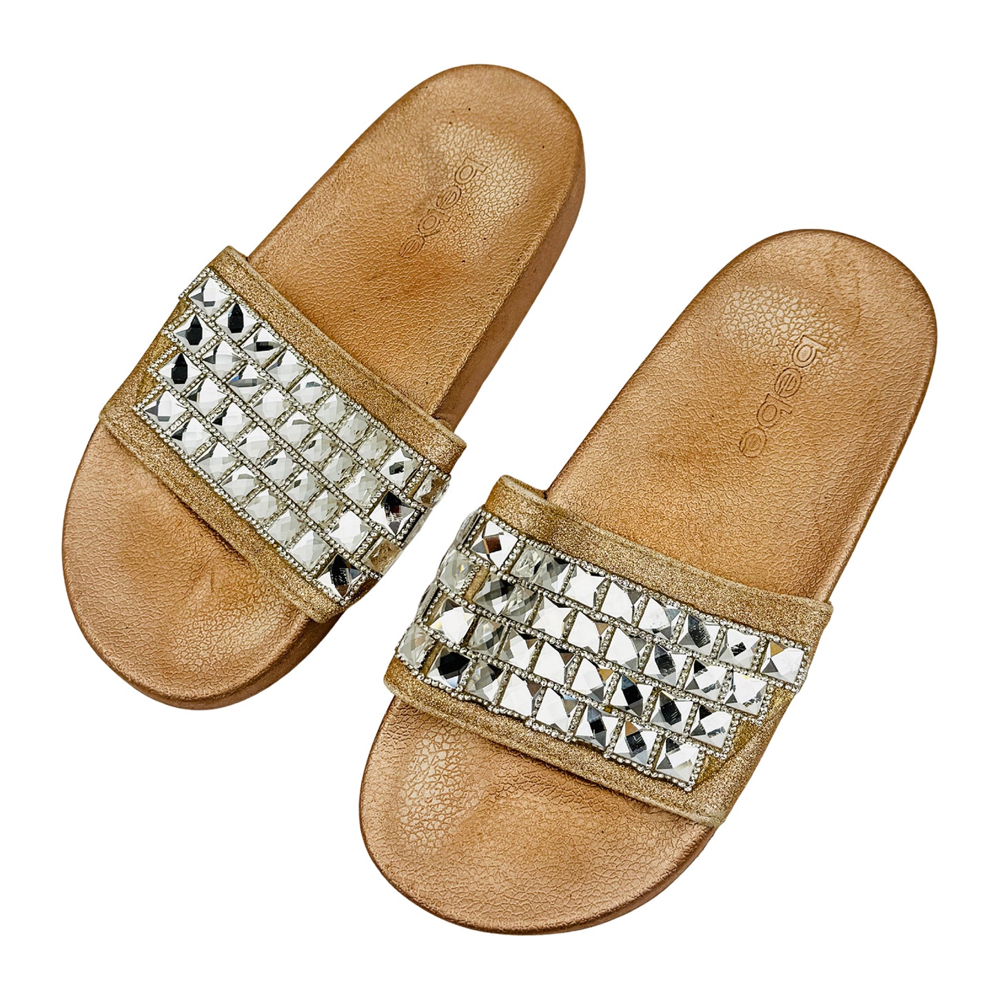 Bebe Women's 'Champagne Gold' Slides (Size 36/37)