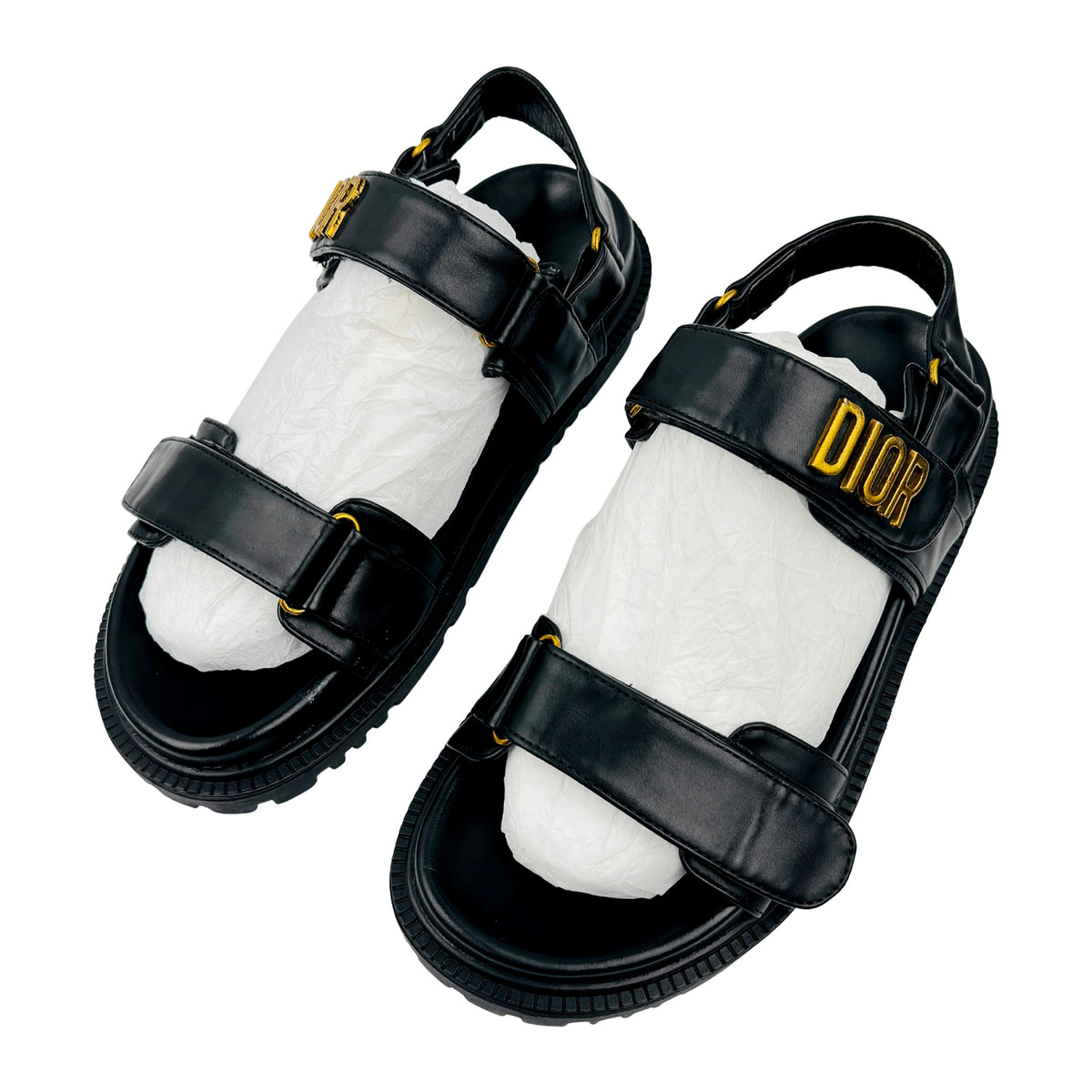 Dior Dioract Black Lambskin Sandals (Size 39) - KCQ547LAB_S900