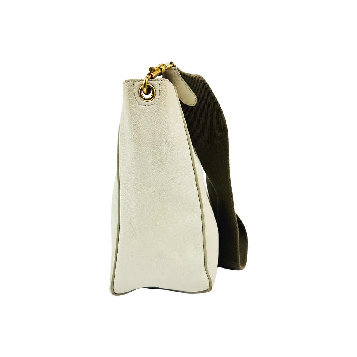 Celine Seau Sangle White Bucket Bag