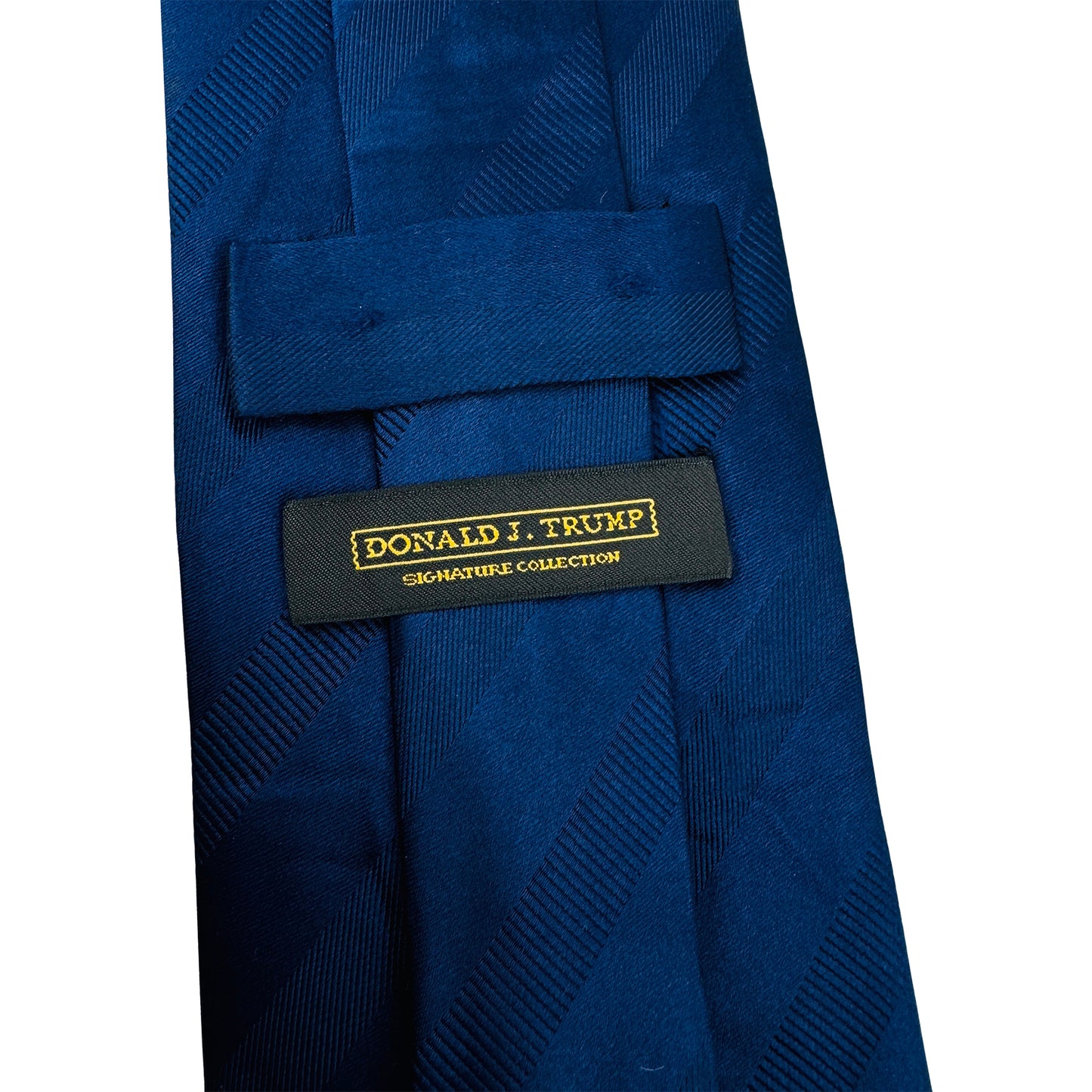 Donald J. Trump Signature Navy 'Diagonal Stripes' Tie (Size Regular)