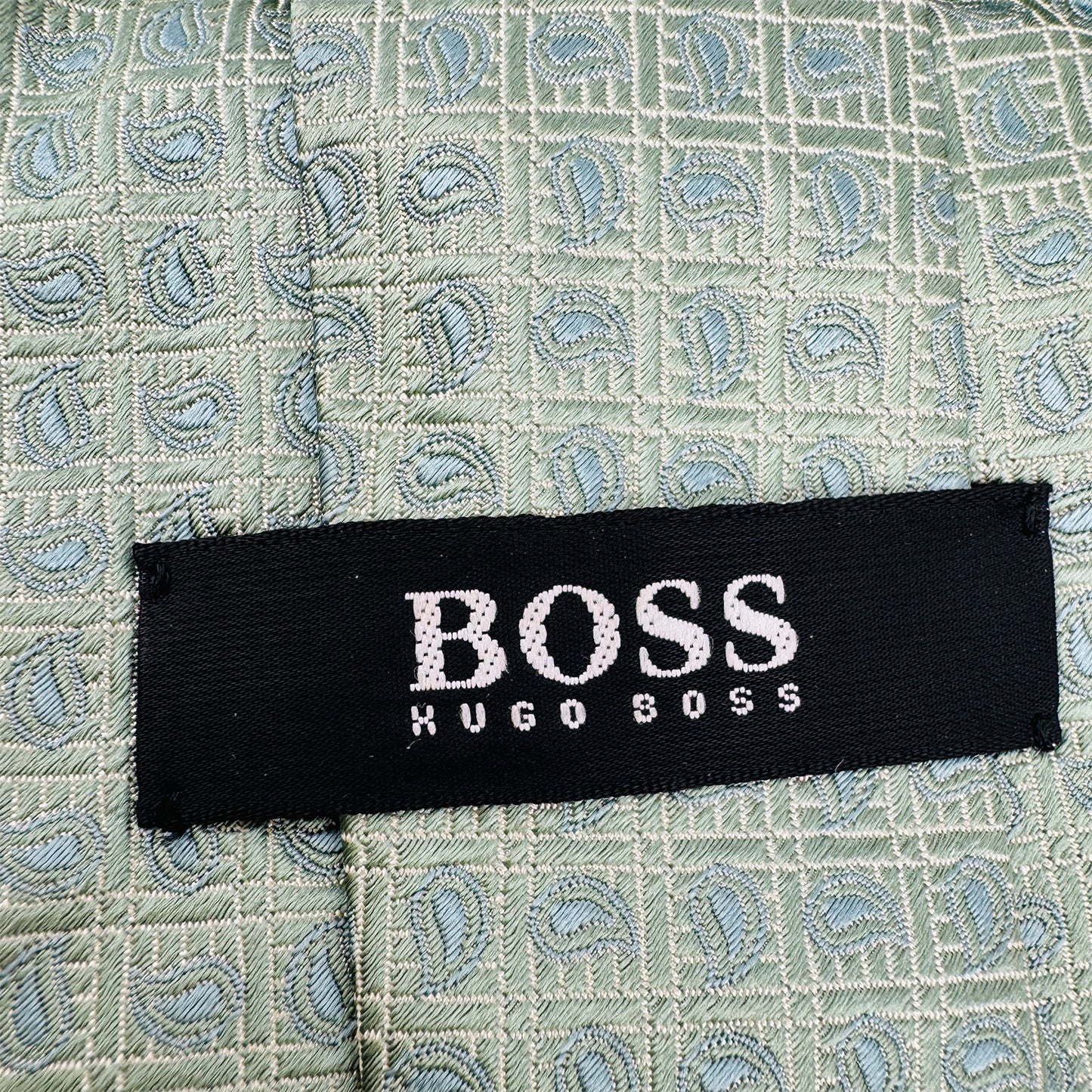 Hugo Boss Light Green 'All-Over Pattern' Tie (Size Regular)