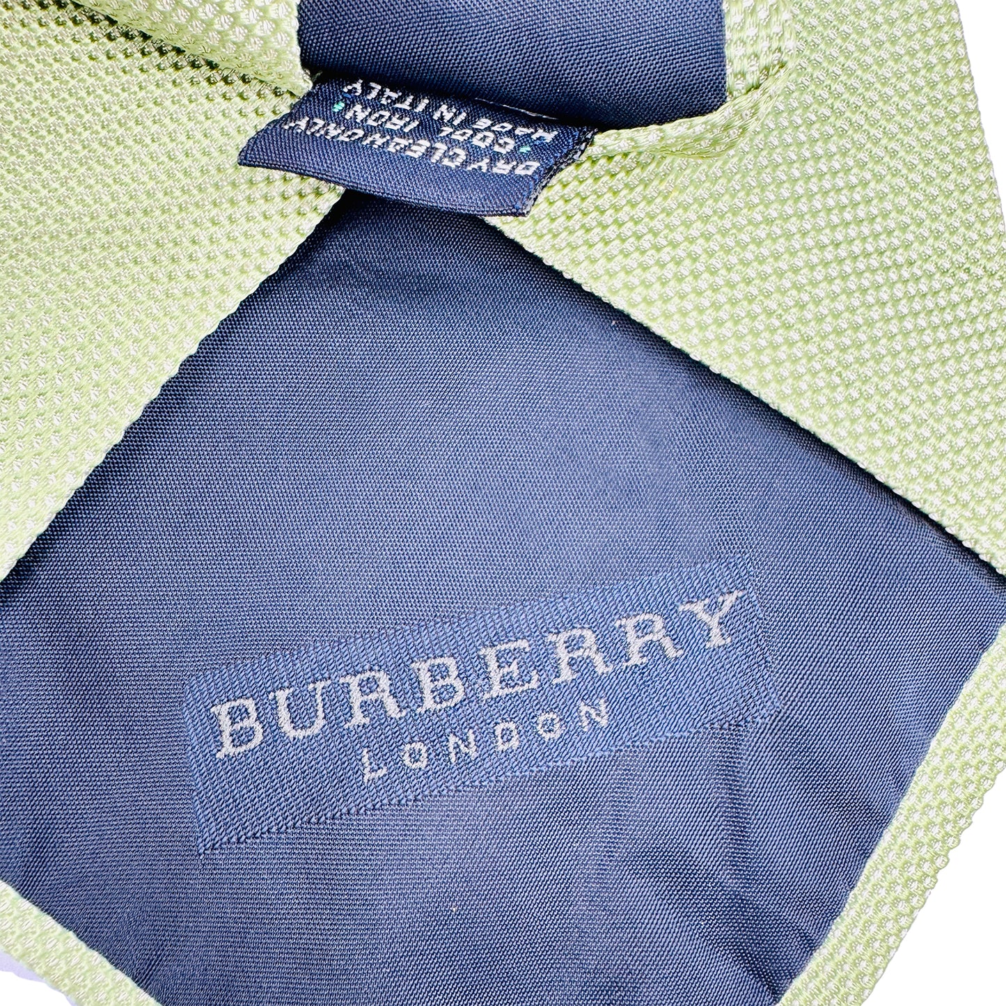 Burberry London Light Green 'Subtle Texture' Silk Tie