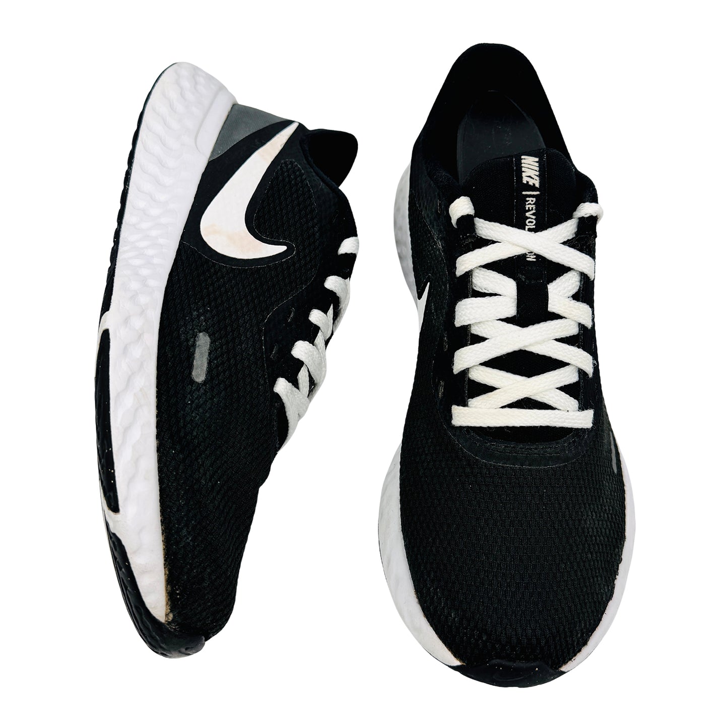 Nike Men's Revolution 5 Black White Sneakers (Size 41) - BQ3204-002