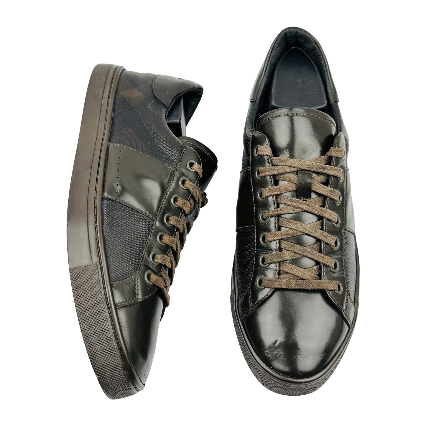 Burberry Ritson Check Leather Sneakers (Size 41)