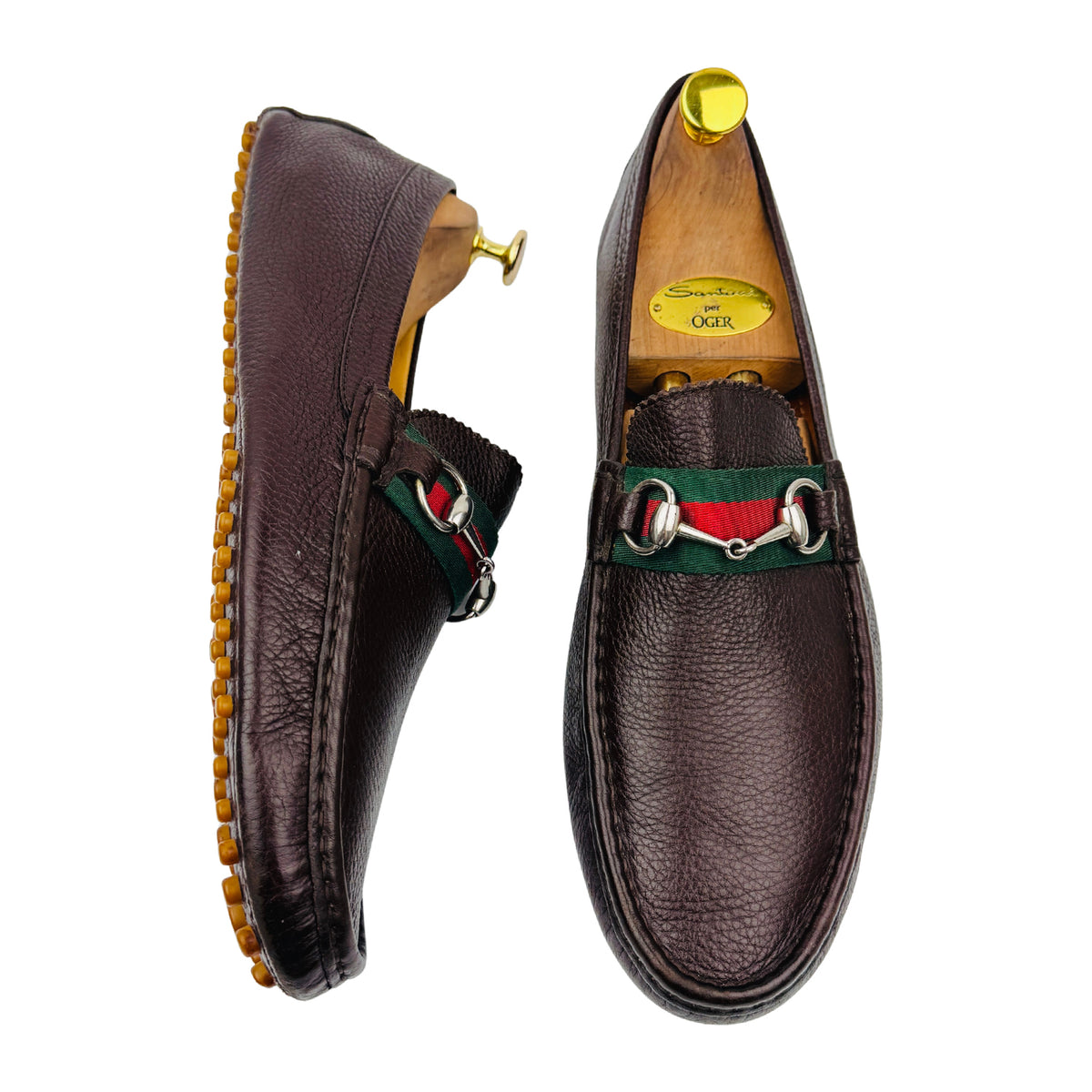 Gucci Damo Horsebit Driver Loafers (Size 45/45.5) - 322741