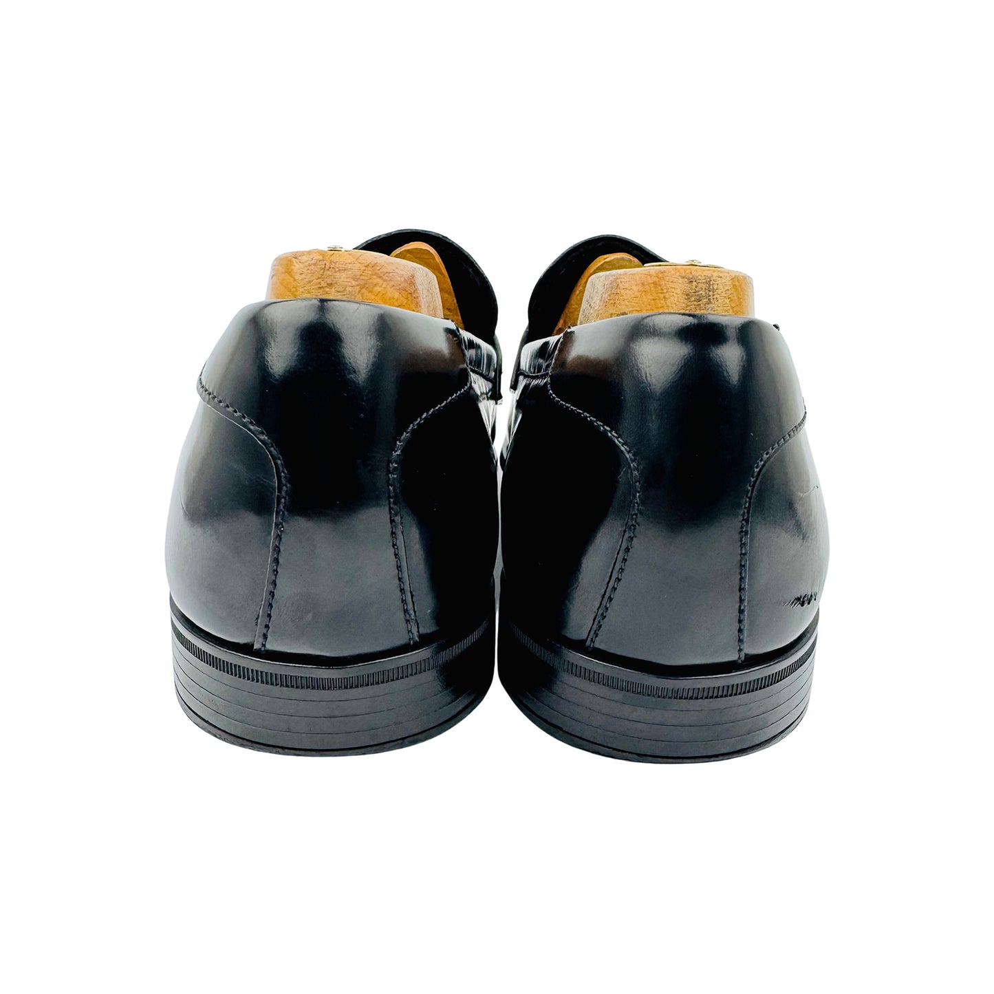 Prada Men's Black Brushed Leather Loafer (Size 42.5)